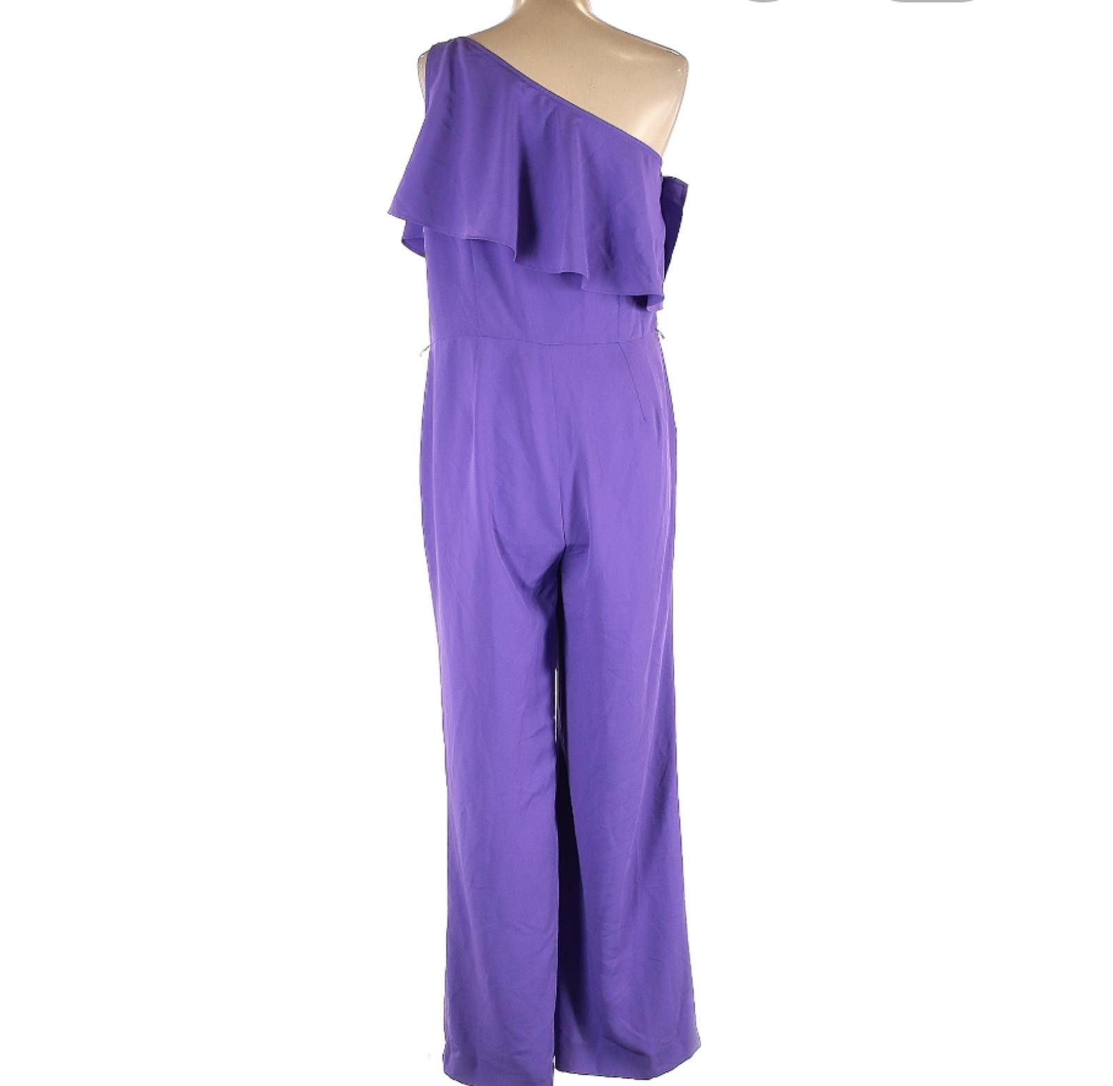 Other Lauren by Ralph Lauren Purple One-Shoulder Jumpsuit Size 12 Size 34" / US 12 / IT 48 - 2 Thumbnail