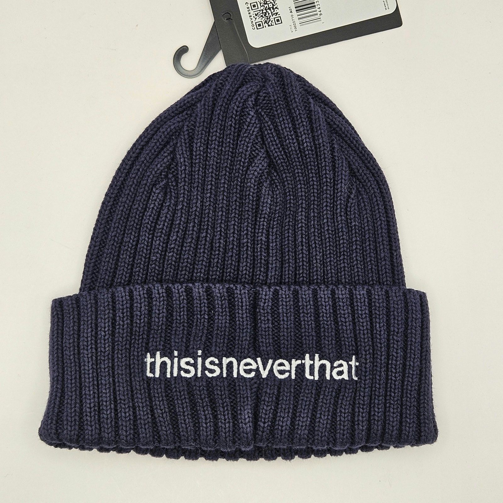 Converse CONVERSE X THISISNEVERTHAT UNISEX ONE SIZE NAVY BEANIE Size ONE SIZE - 3 Thumbnail