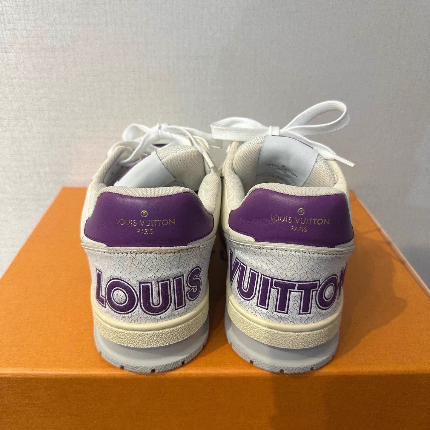 Louis Vuitton LV White Purple Magic Strap Trainer 41.5 99 New Size US 8.5 / EU 41-42 - 3 Thumbnail