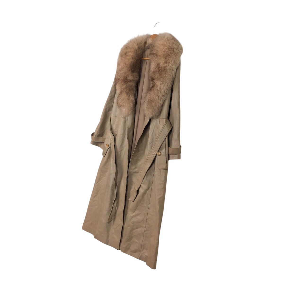 Japanese Brand 📌Vintage Long Leather Jacket Partina Double Breast Fur Size US M / EU 48-50 / 2 - 3 Thumbnail