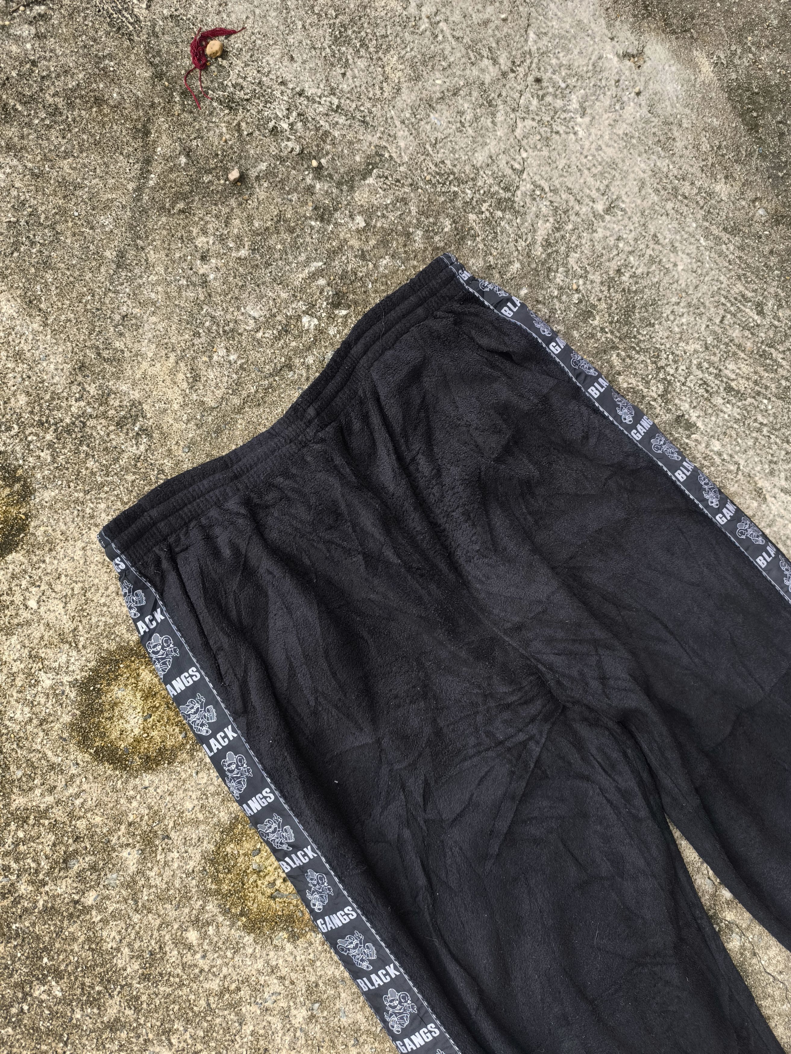 Designer × Vintage Vintage Y2K baggy sweatpants side tape black gangs magixson Size US 32 / EU 48 - 3 Thumbnail