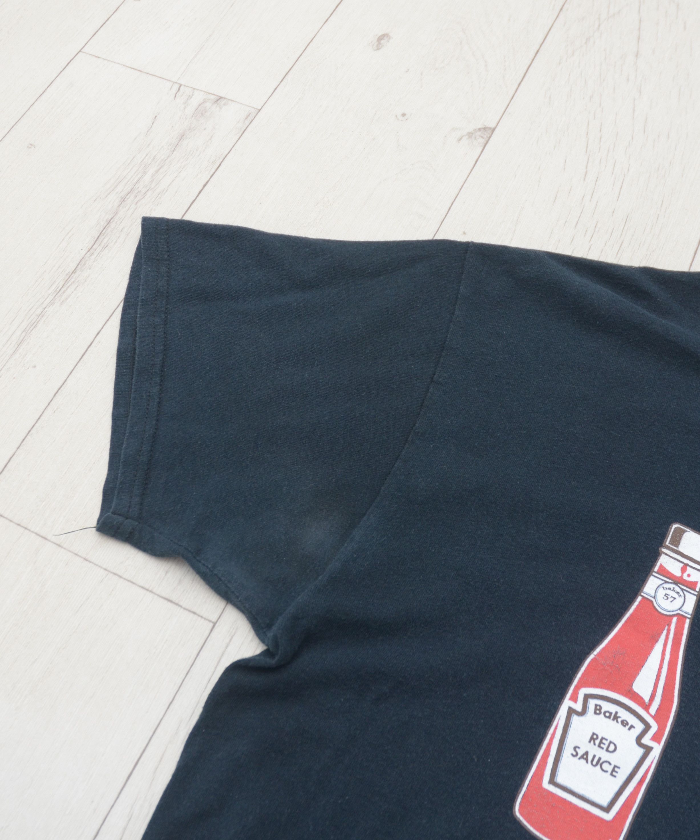 Gildan × Vintage Vintage Red Sauce Brown Sauce No Sauce at all T-Shirt Black Size US L / EU 52-54 / 3 - 7 Thumbnail