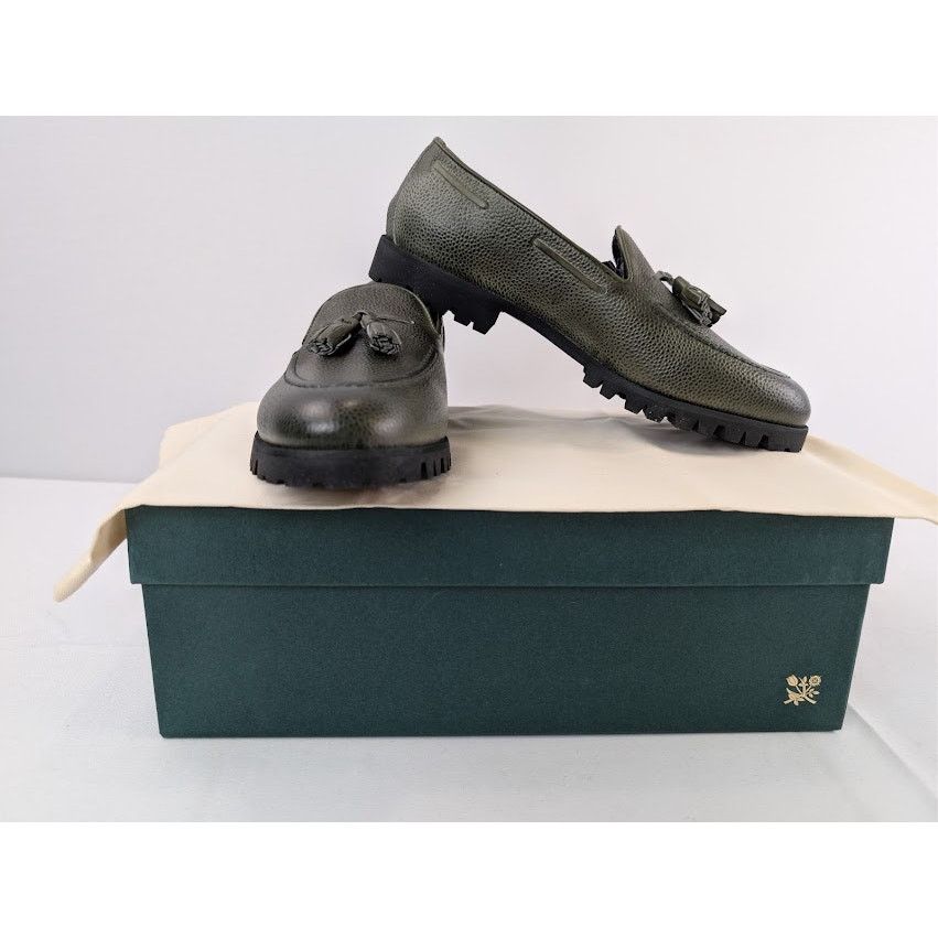 Aime Leon Dore o1rshd1 Leather Tassel Loafers Boots in Green Size US 8.5 / EU 41-42 - 18 Thumbnail