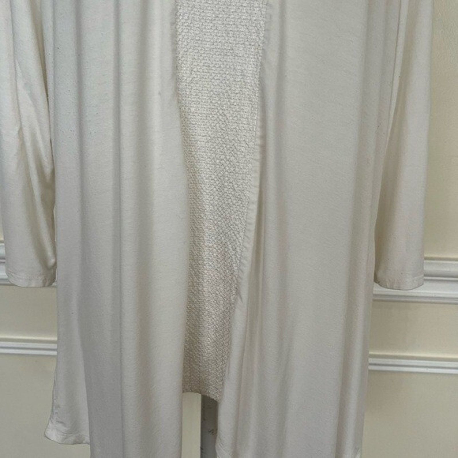 Adrianna Papell Adrianna Papell 3/4 sleeve Top Embroidery Ivory tuni Size 2X Size XXL / US 16-18 / IT 52-54 - 6 Thumbnail