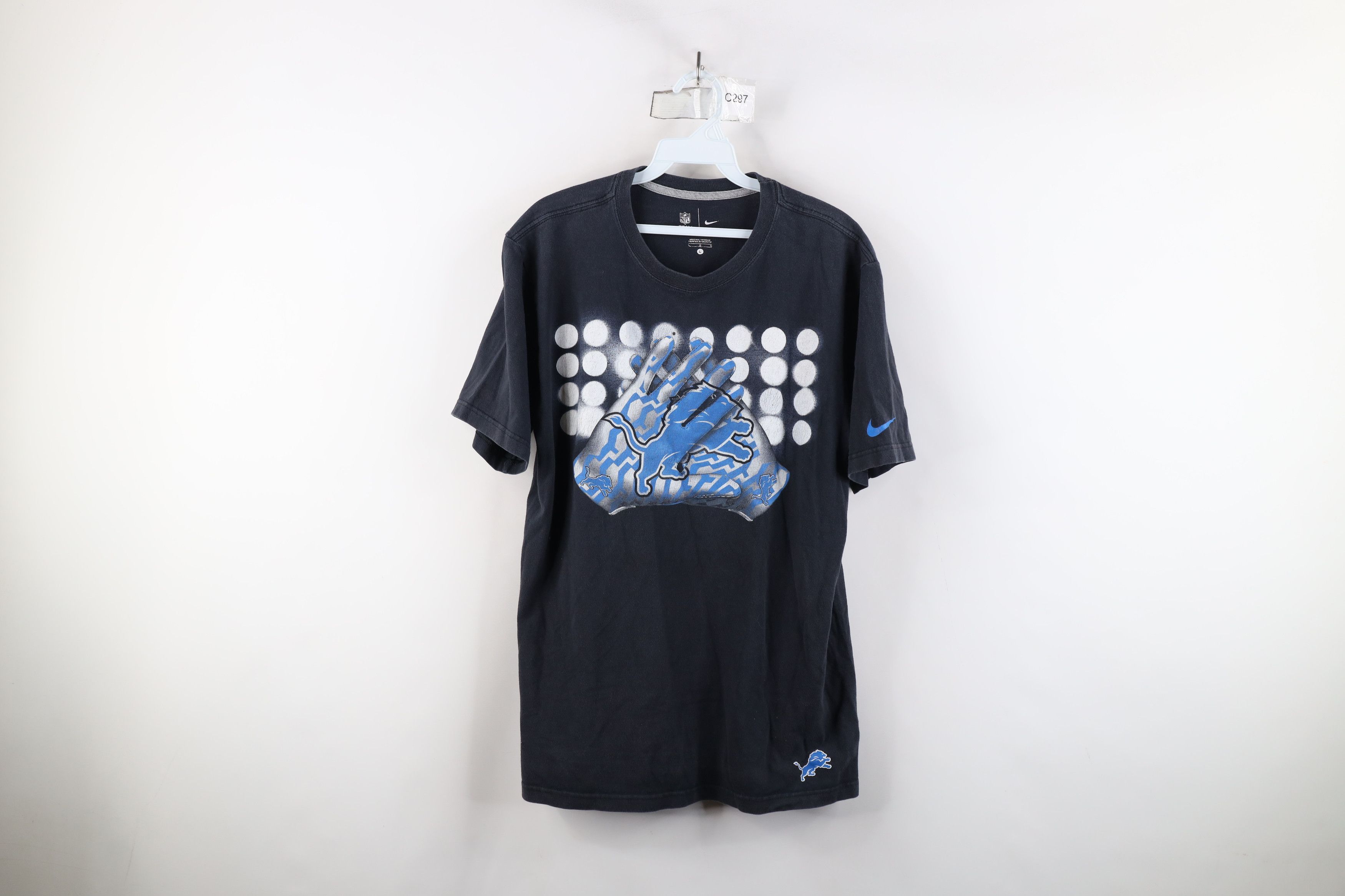 Nike × Vintage Nike Receiver Detroit Lions Football Short Sleeve T-Shirt Size US L / EU 52-54 / 3 - 1 Thumbnail