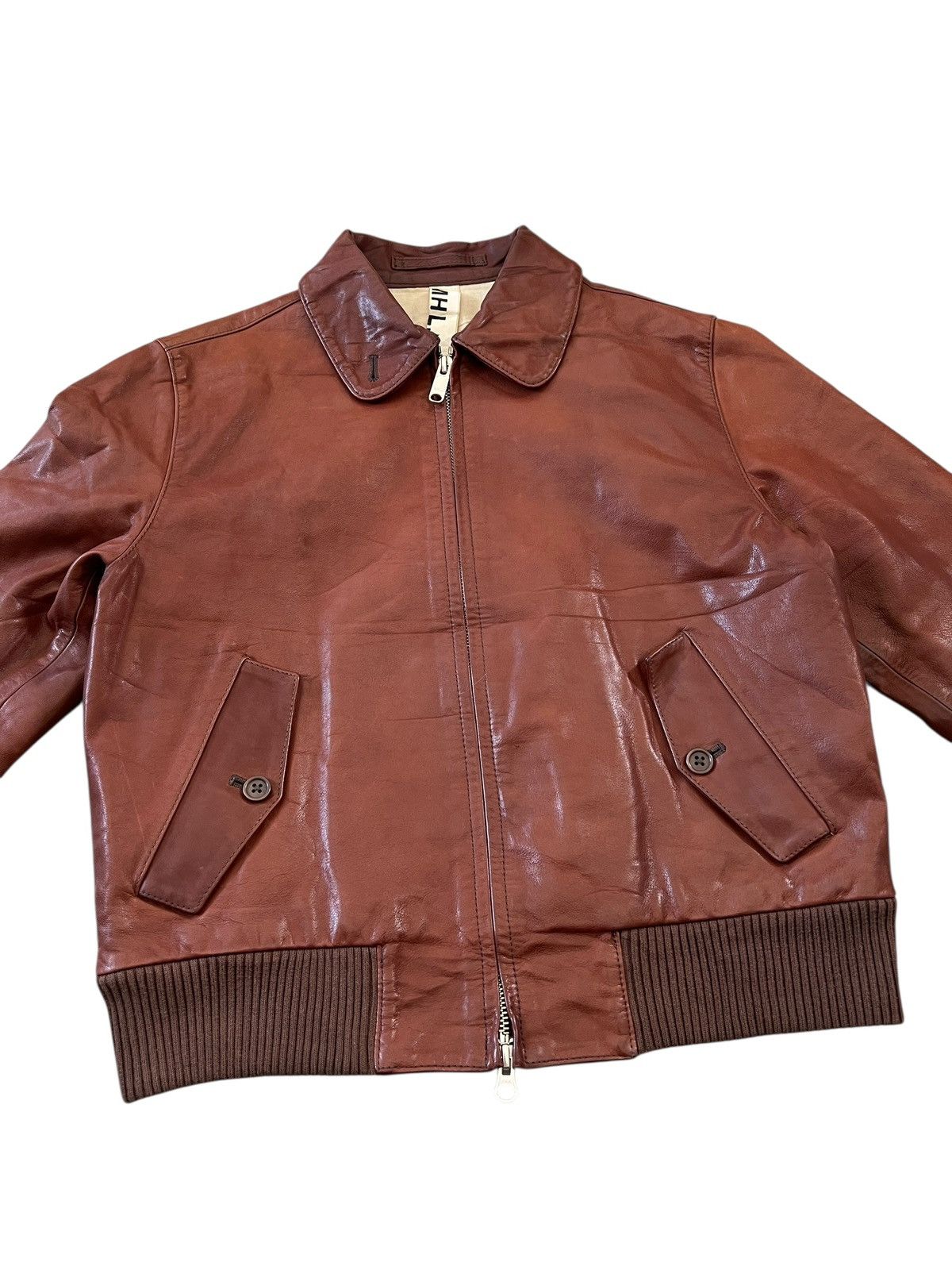 Margaret Howell MHL. Margarett Howell Aviator Leather Bomber Jacket Size S / US 4 / IT 40 - 9 Thumbnail