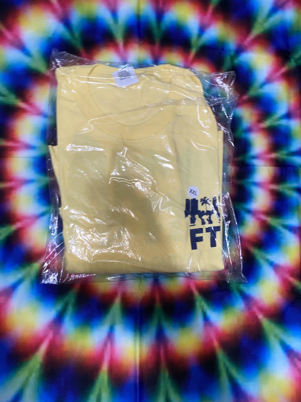 Image of Fuck The Population Ftp Community T-Shirt Yellow, Men's (Size 2XL)