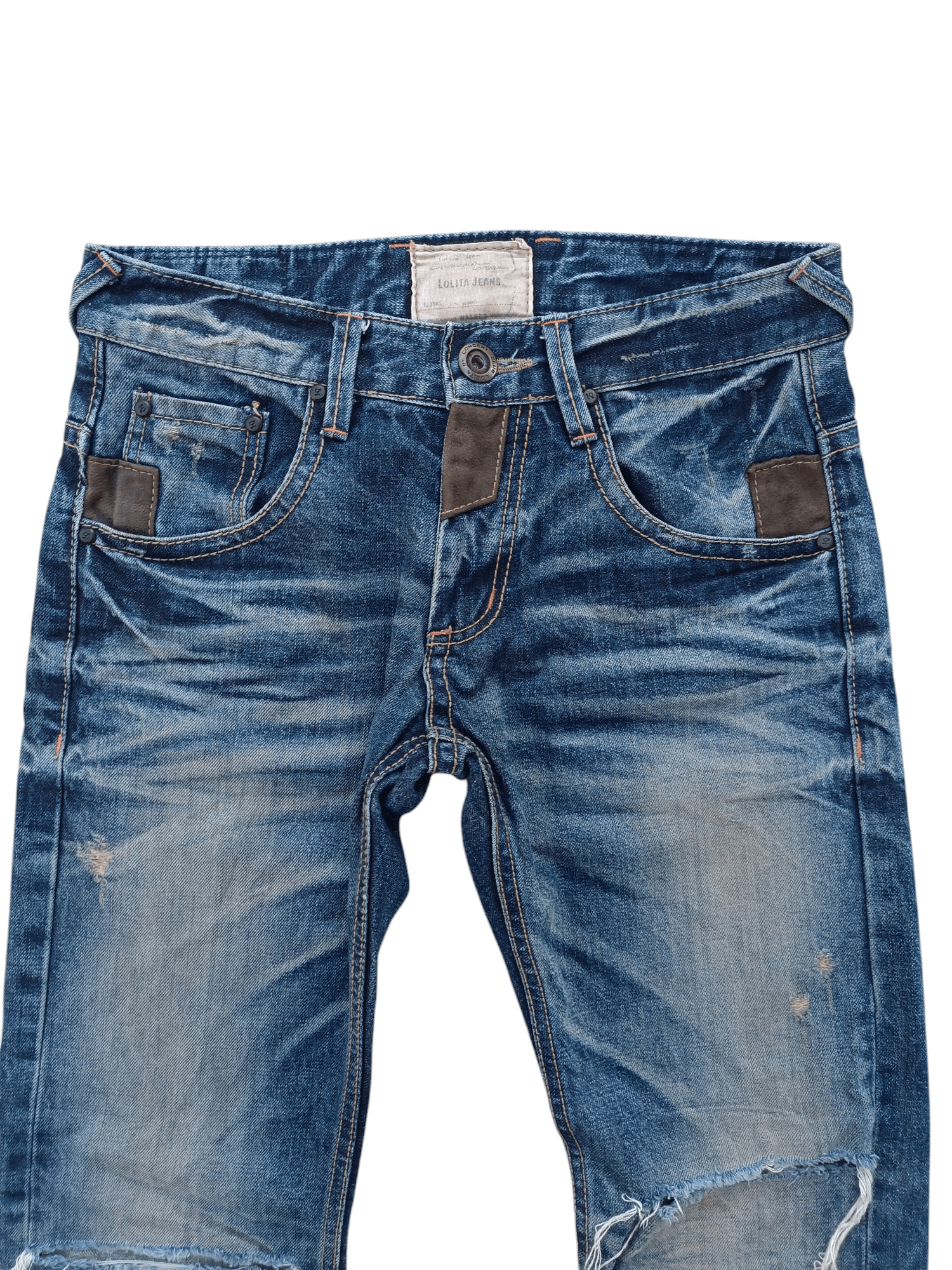 Japanese Brand Lolita 79 Jeans Distress Faded Blue Denim Size US 30 / EU 46 - 17 Thumbnail