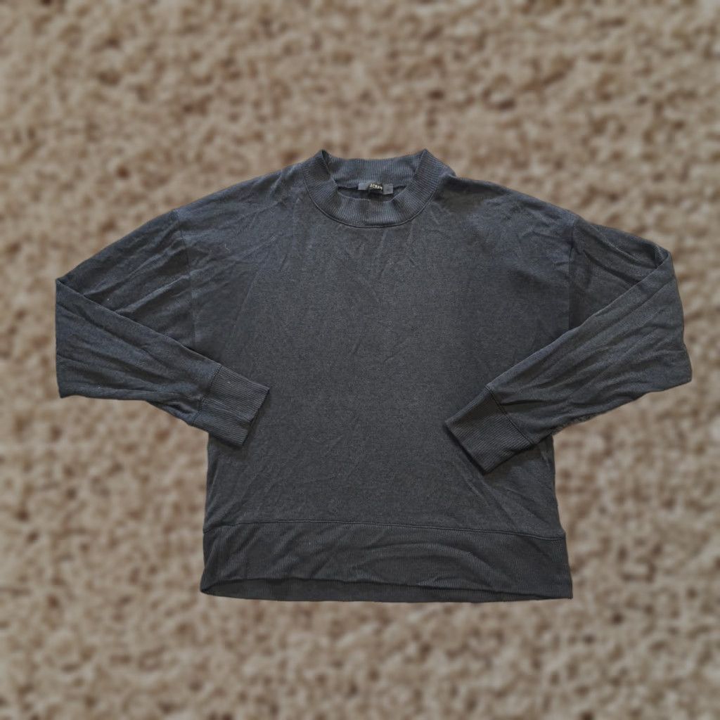 J.Crew J.CREW Top Womens S Black Lightweight Knit Turtleneck Crew Neck Boxy Casual Shirt DVX Size S / US 4 / IT 40 - 1 Thumbnail