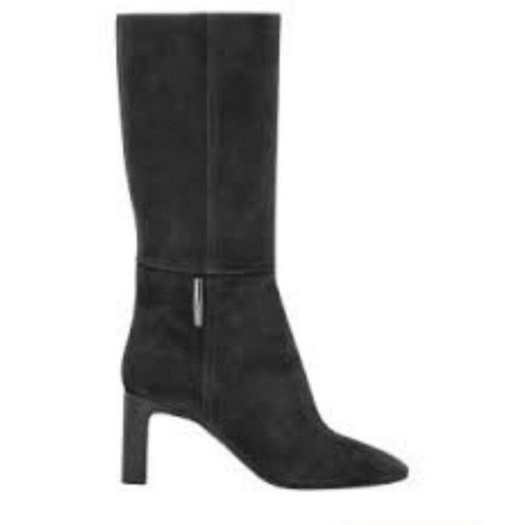 Longchamp Longchamp Roseau Heeled boots Black suede Bamboo logo Size US 7.5 / IT 37.5 - 14 Thumbnail