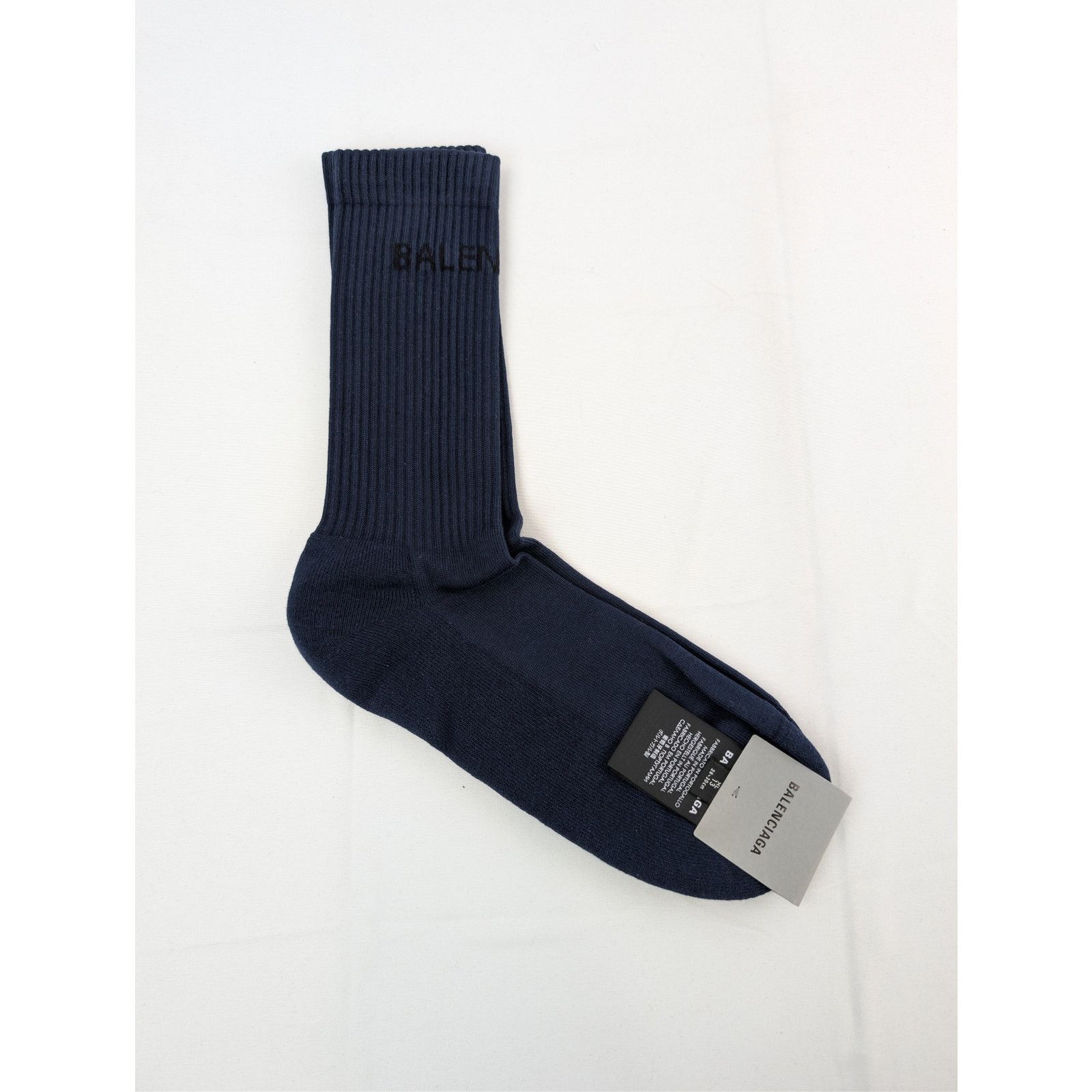 Balenciaga o1rshd1 Q:2/Size: XL / Socks Tennis Socks Seasonal Navy Blue Size ONE SIZE - 5 Thumbnail