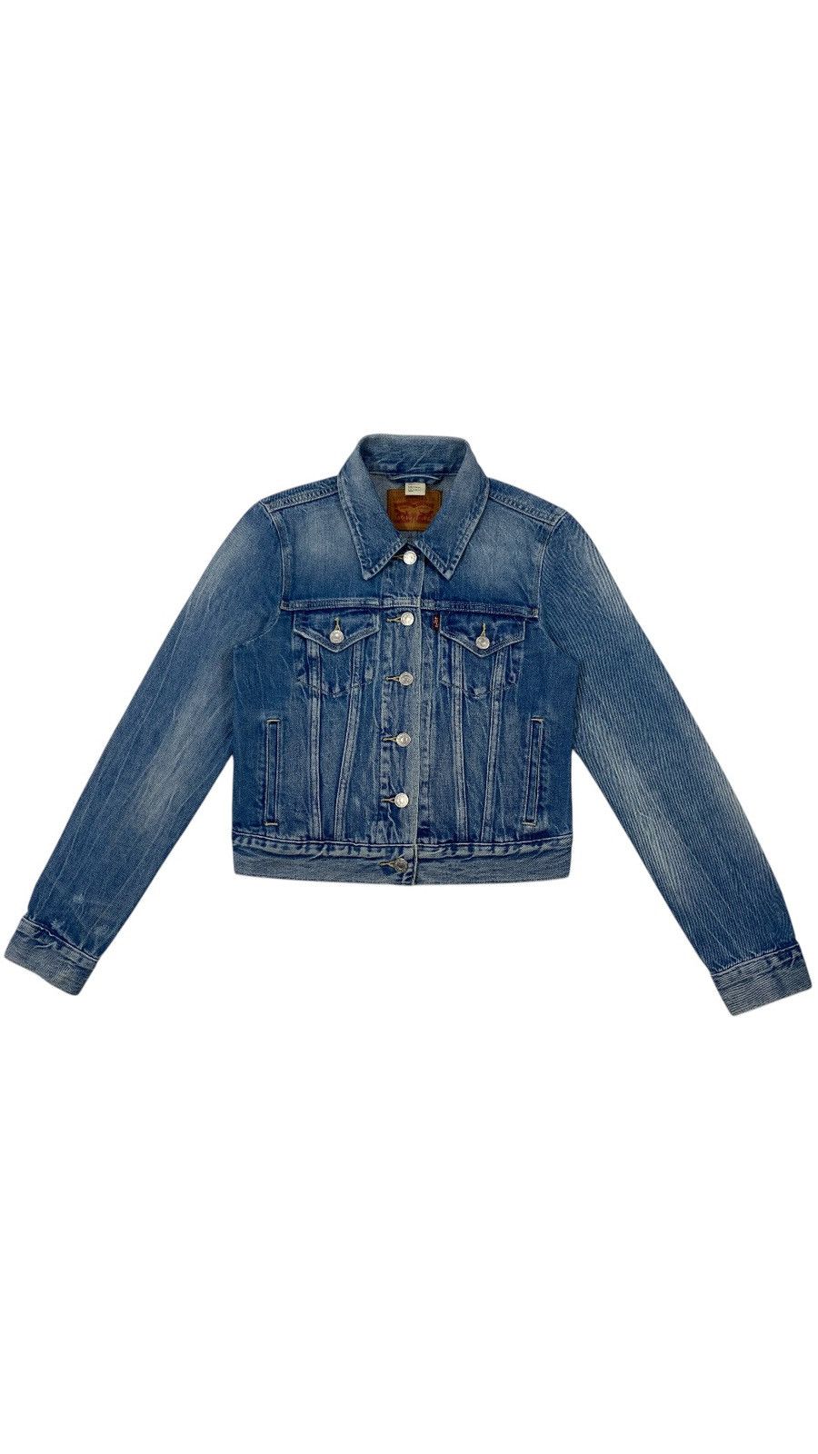 Levi's Levis Washed Blue Trucker Jacket Denim Size XS / US 0-2 / IT 36-38 - 1 Thumbnail