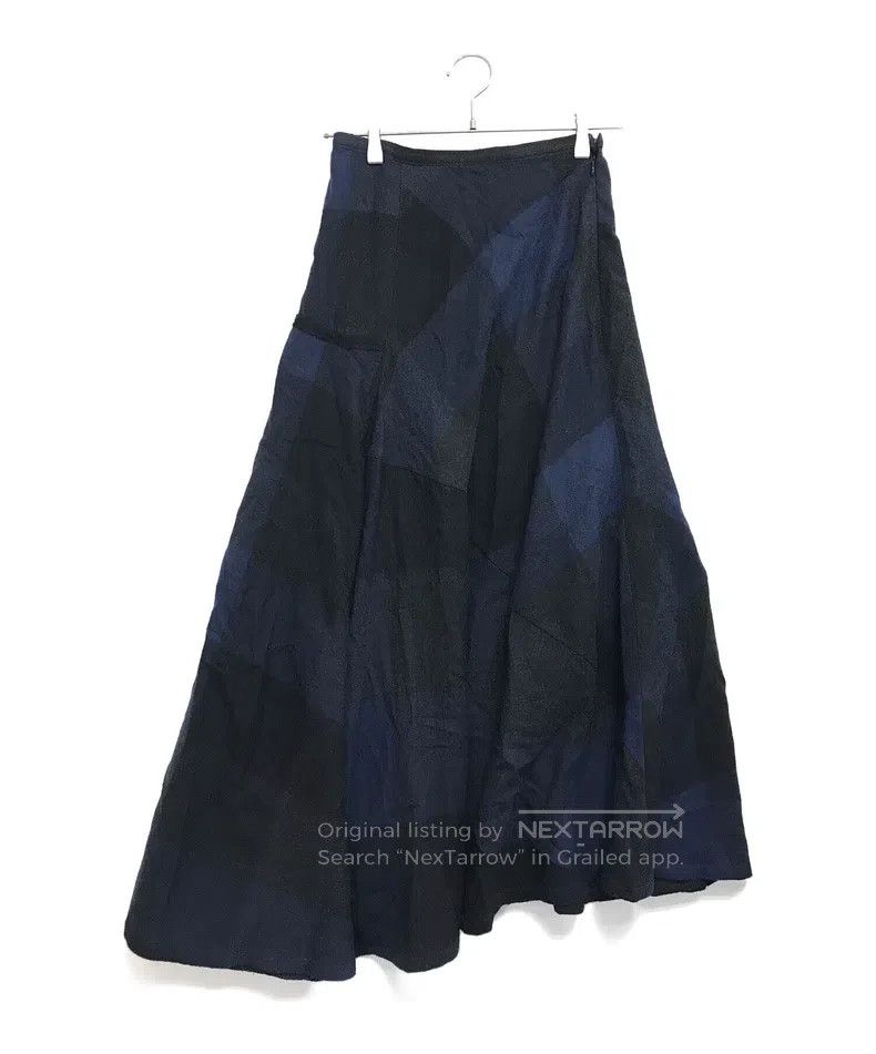 Yohji Yamamoto Yohji Yamamoto size 1 Noir Plaid Anamorphic Skirt Size 24" / US 00 / IT 34 - 2 Thumbnail