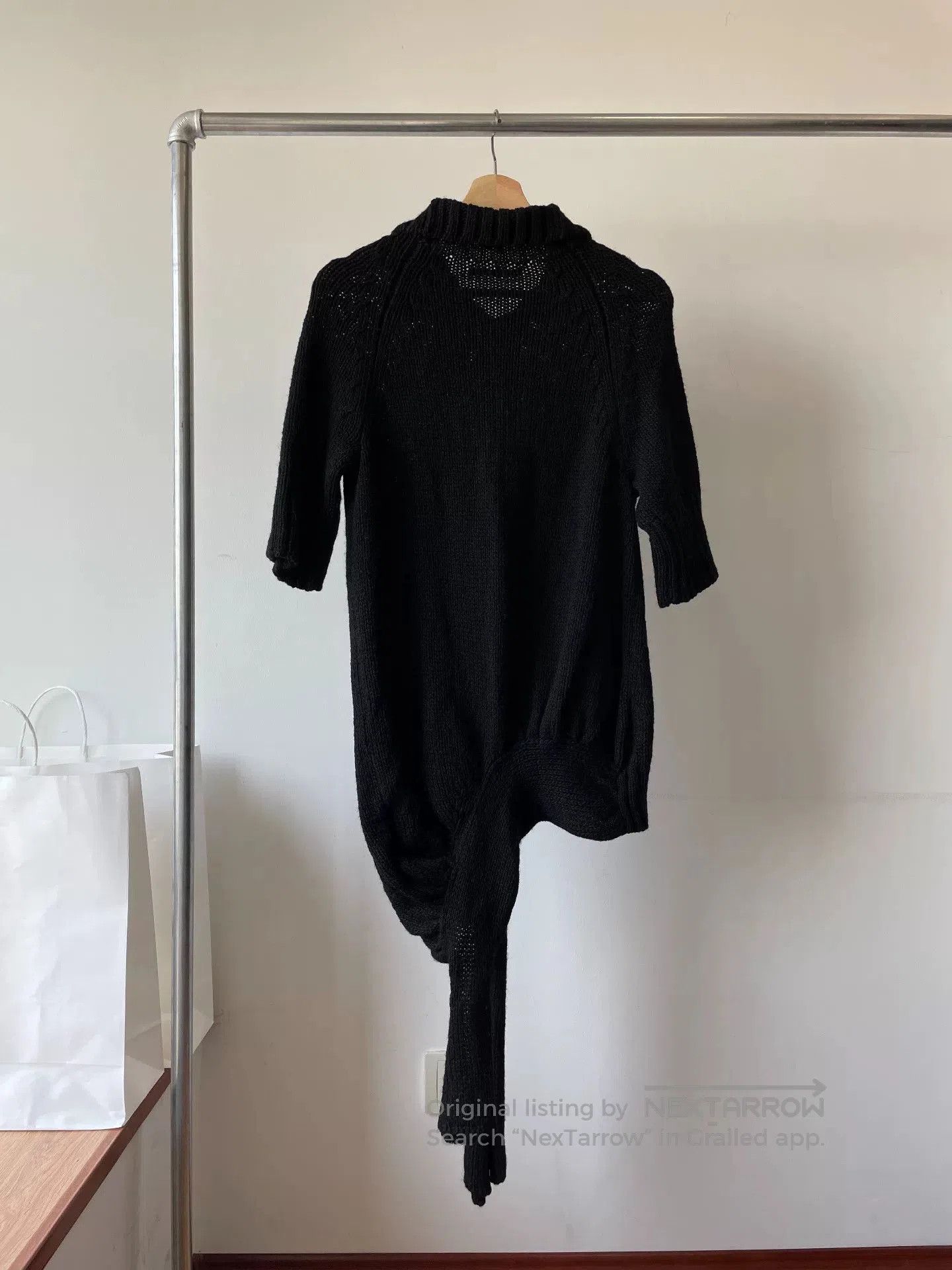 Yohji Yamamoto Yohji Yamamoto Noir Asymmetric Knit Cardigan. Size L / US 10 / IT 46 - 4 Thumbnail