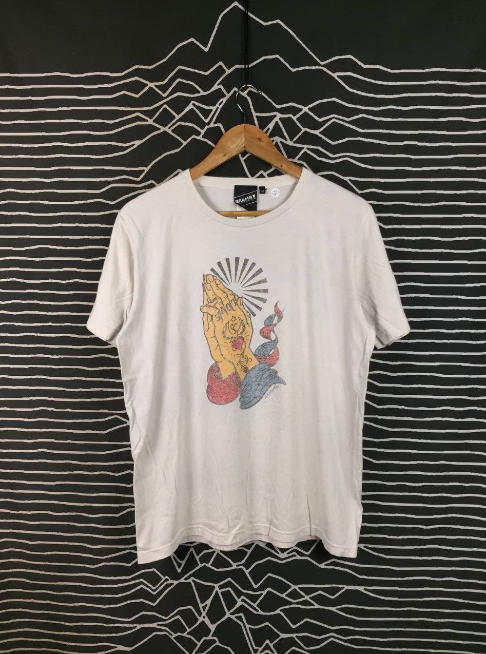 Beams Japan Beams T Japan Streetwear Praying Hands Tattoo Art Tee Size US M / EU 48-50 / 2 - 2 Thumbnail