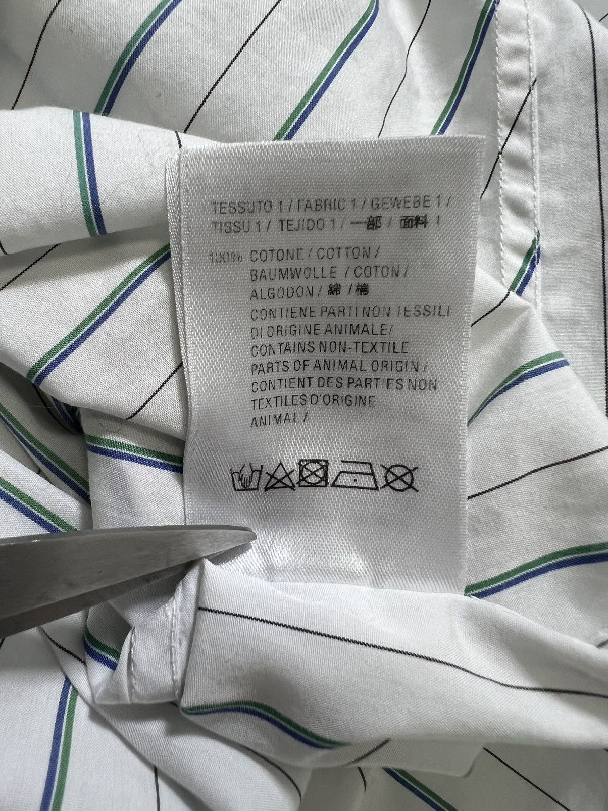 Balenciaga Balenciaga - Back Logo Bow Tie Stripe Longsleeve Shirt Size XXS / US 00 / IT 34 - 19 Thumbnail