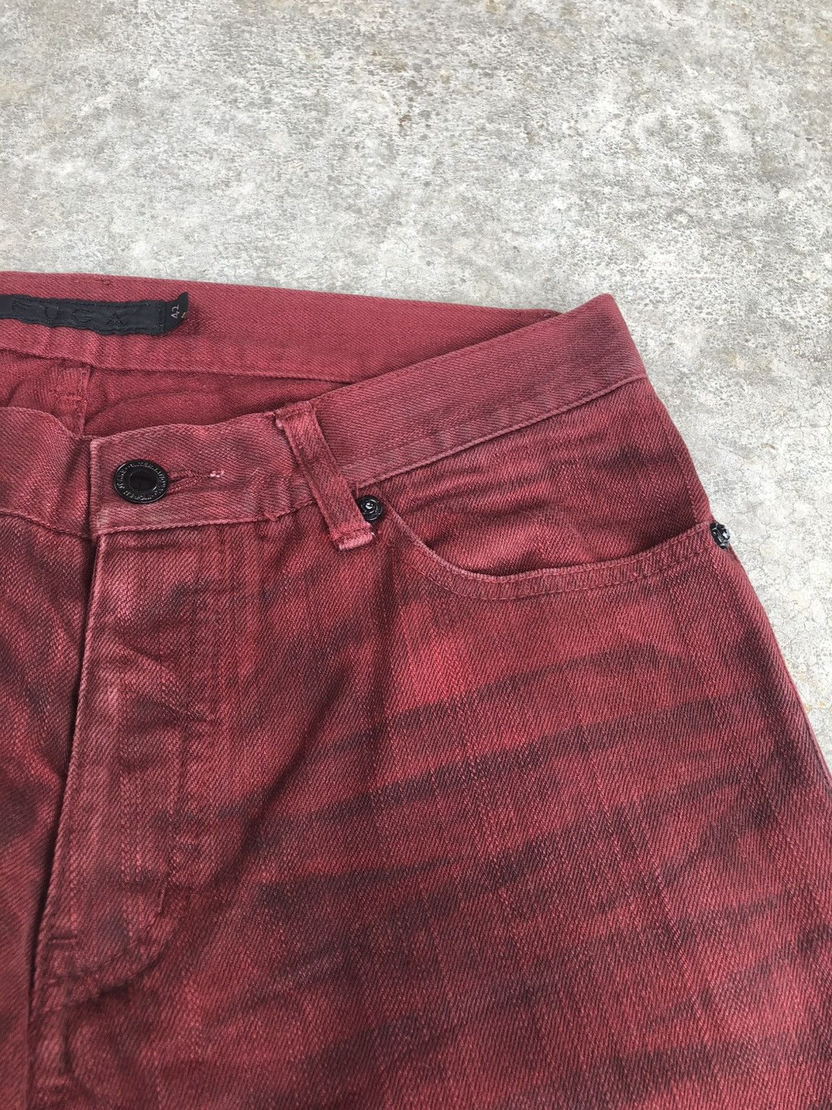 GOSTAR DE FUGA Japanese Fuga Flared Jeans Distressed Jeans Size US 30 / EU 46 - 15 Thumbnail