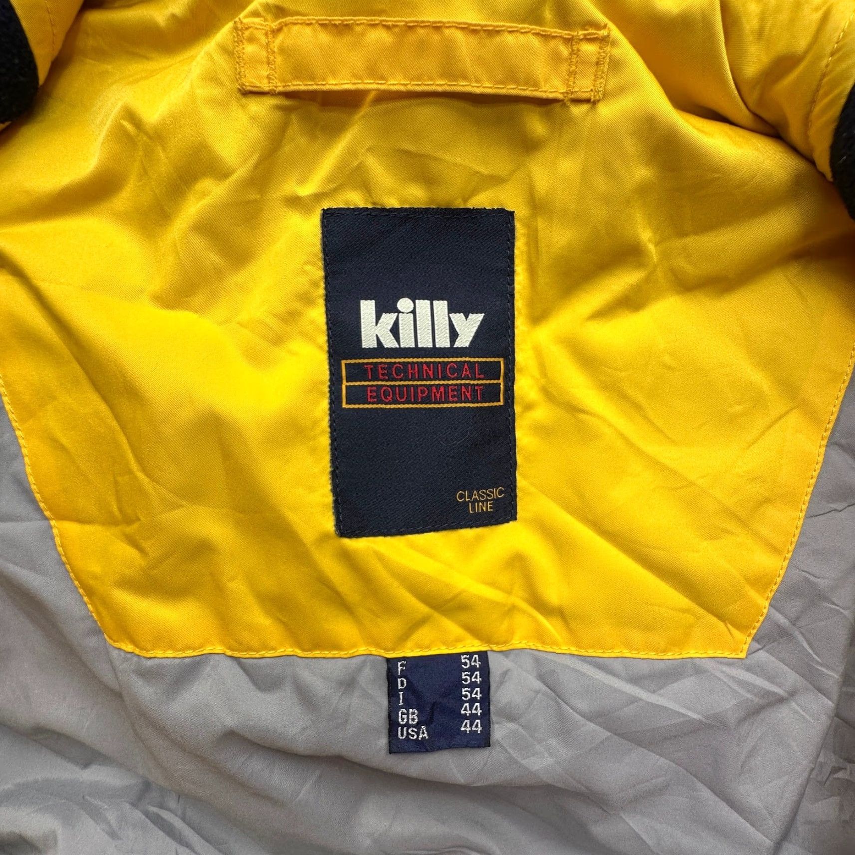 Equipment Killy Recco Jacket Mens Large Yellow Hooded Polyester Ski 44 Regular Parka Jacket Accessories Size US L / EU 52-54 / 3 - 2 Thumbnail