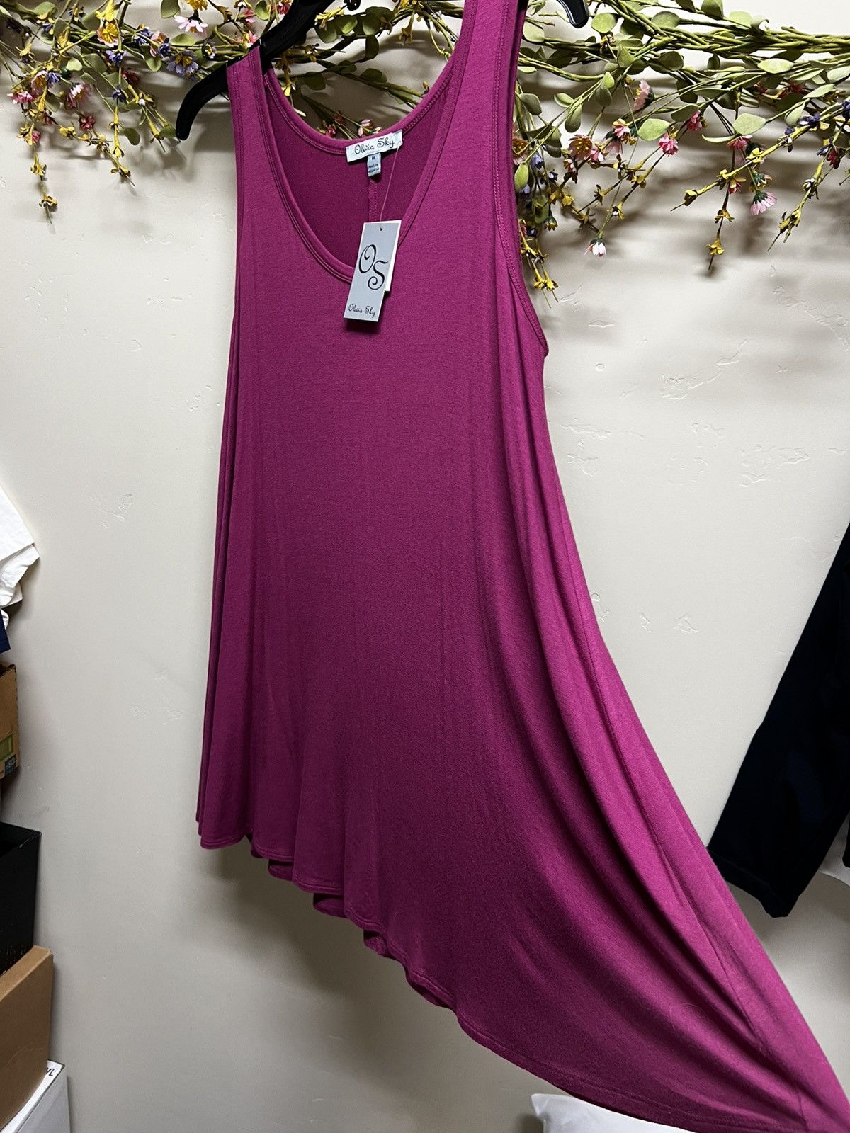 Other New with Tags Women’s Olivia Sky Raspberry Wine Long Tunic Size M / US 6-8 / IT 42-44 - 6 Thumbnail