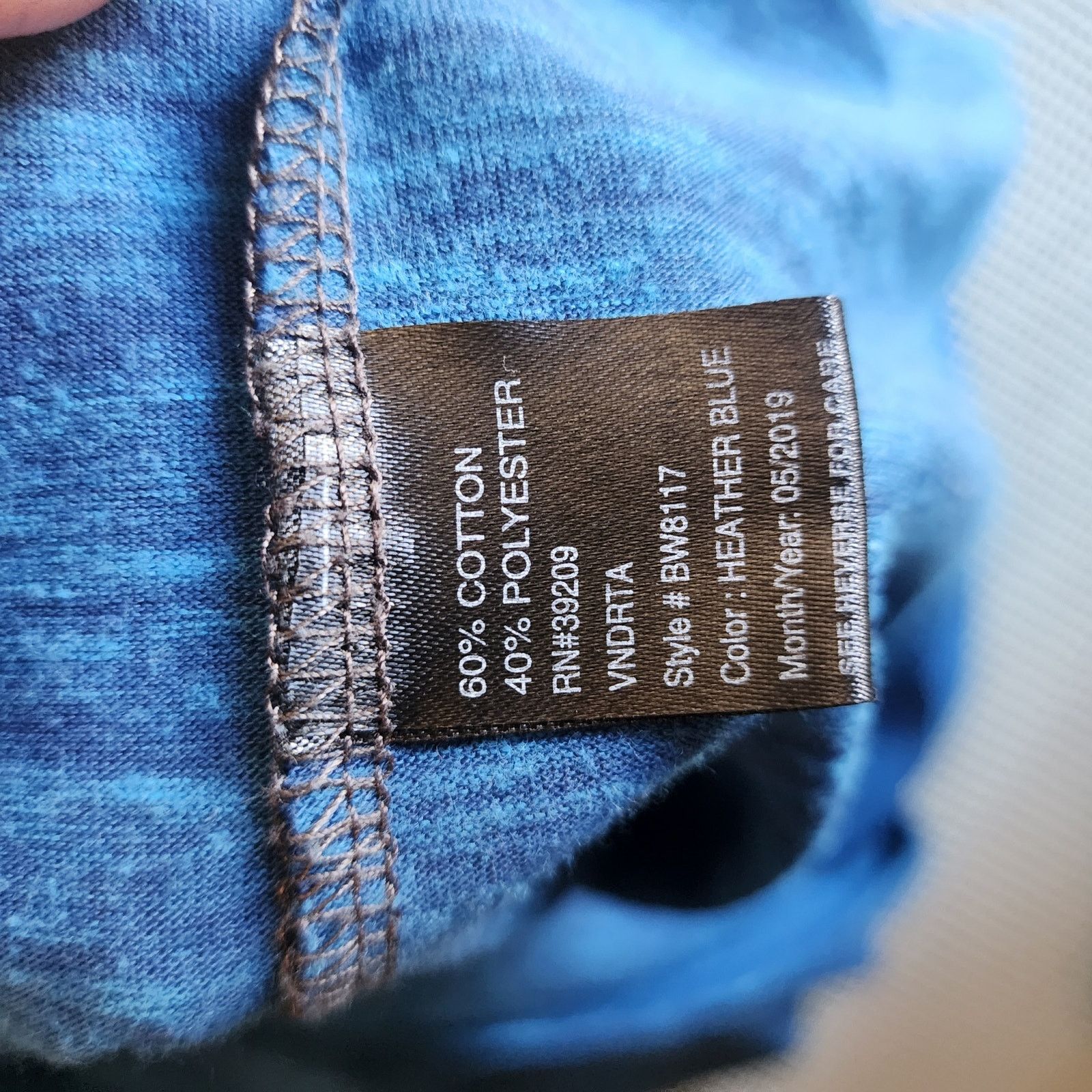 Burnside Burnside Men's Two-Tone Blue Henley Cotton Shirt L Size US L / EU 52-54 / 3 - 4 Thumbnail