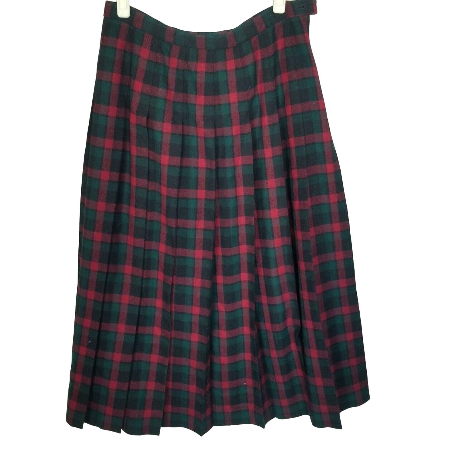 Pendleton Vintage Pendleton Womens Plaid Pleated Wool Midi Skirt 12 Size 34" / US 12 / IT 48 - 1 Thumbnail