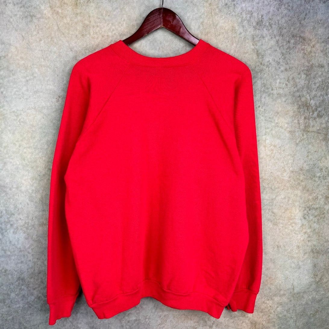 Vintage VTG 80s Indiana Hoosiers Raglan Sweatshirt Sz XL Red Size US XL / EU 56 / 4 - 3 Thumbnail