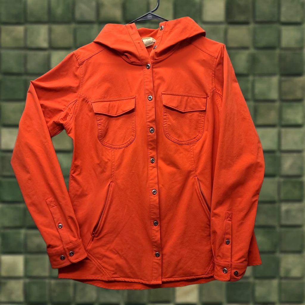 Vintage Duluth Jacket Womens L Flexpedition Regular Fit Hooded Rainwear Shacket Nylon Water Resistant Orange Softshell Logo Casual Outdoors Feminine Size L / US 10 / IT 46 - 1 Thumbnail