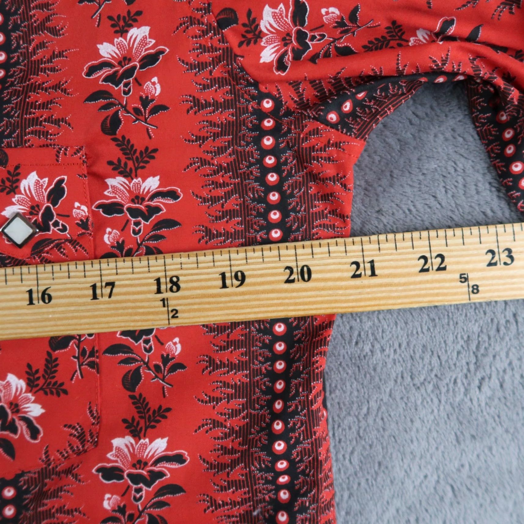 VINTAGE Panhandle Slim Western Shirt Womens Long Sleeve Button-Up Red Size L