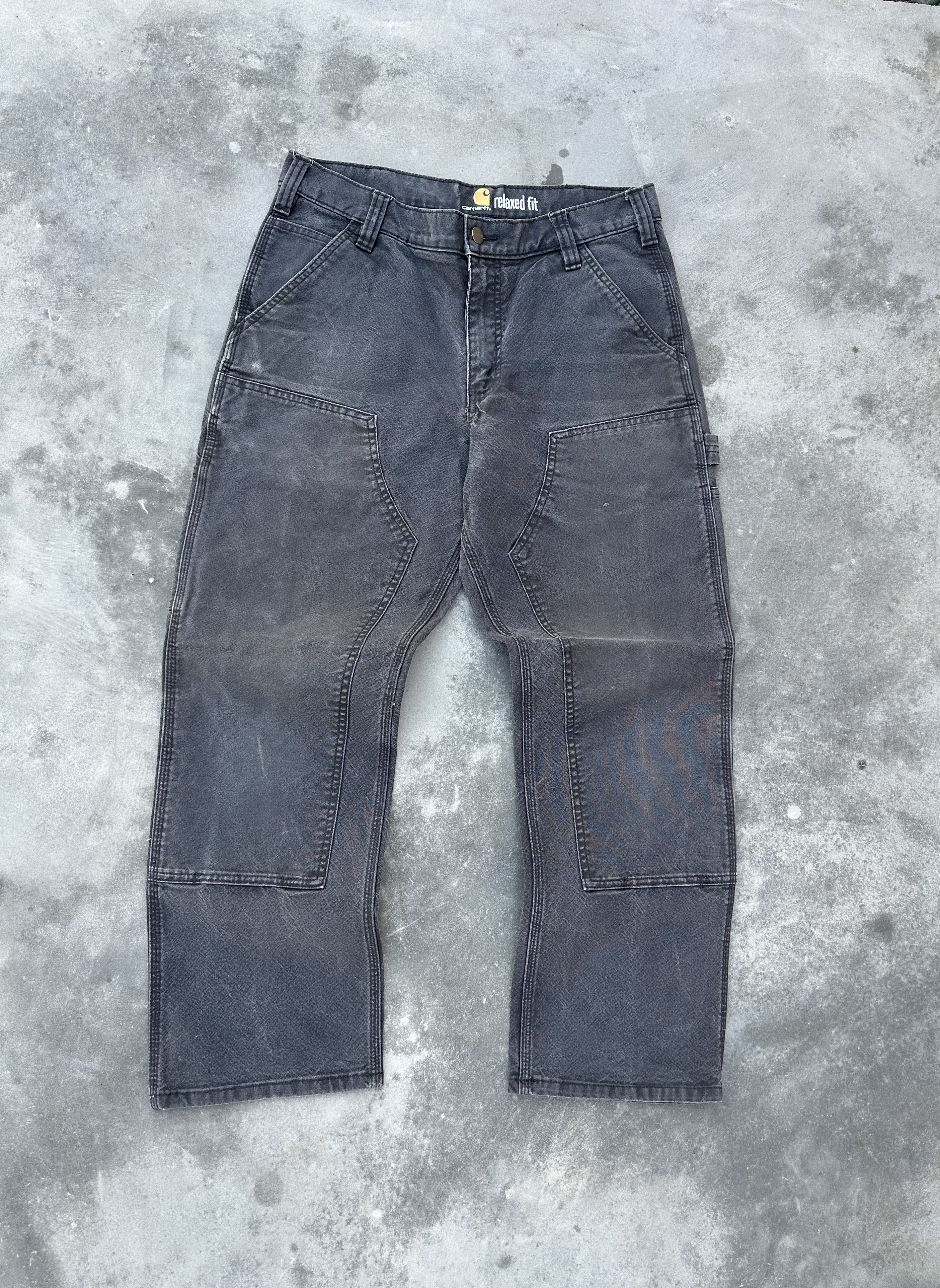 Carhartt Vintage faded black Carhart double knee Size US 33 - 7 Thumbnail
