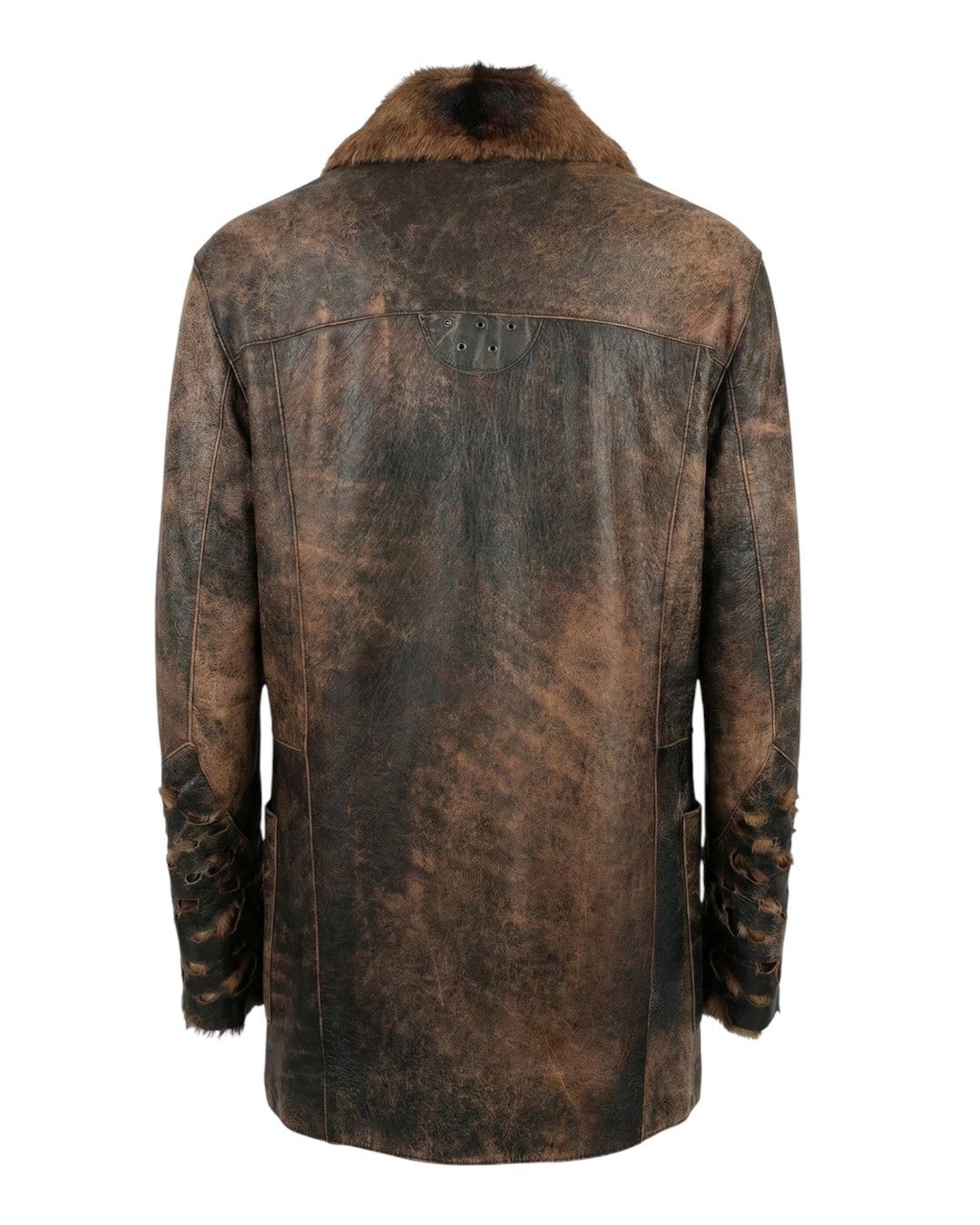 Roberto Cavalli F/W 2005 BEAVER FUR LEATHER COAT Size US M / EU 48-50 / 2 - 3 Thumbnail