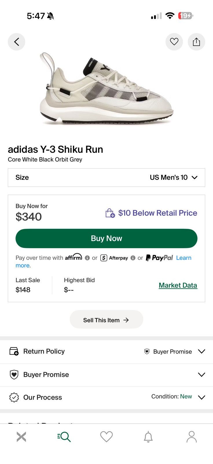 Adidas × Y-3 Adidas Y-3 Shiku Run Size US 10 / EU 43 - 7 Thumbnail