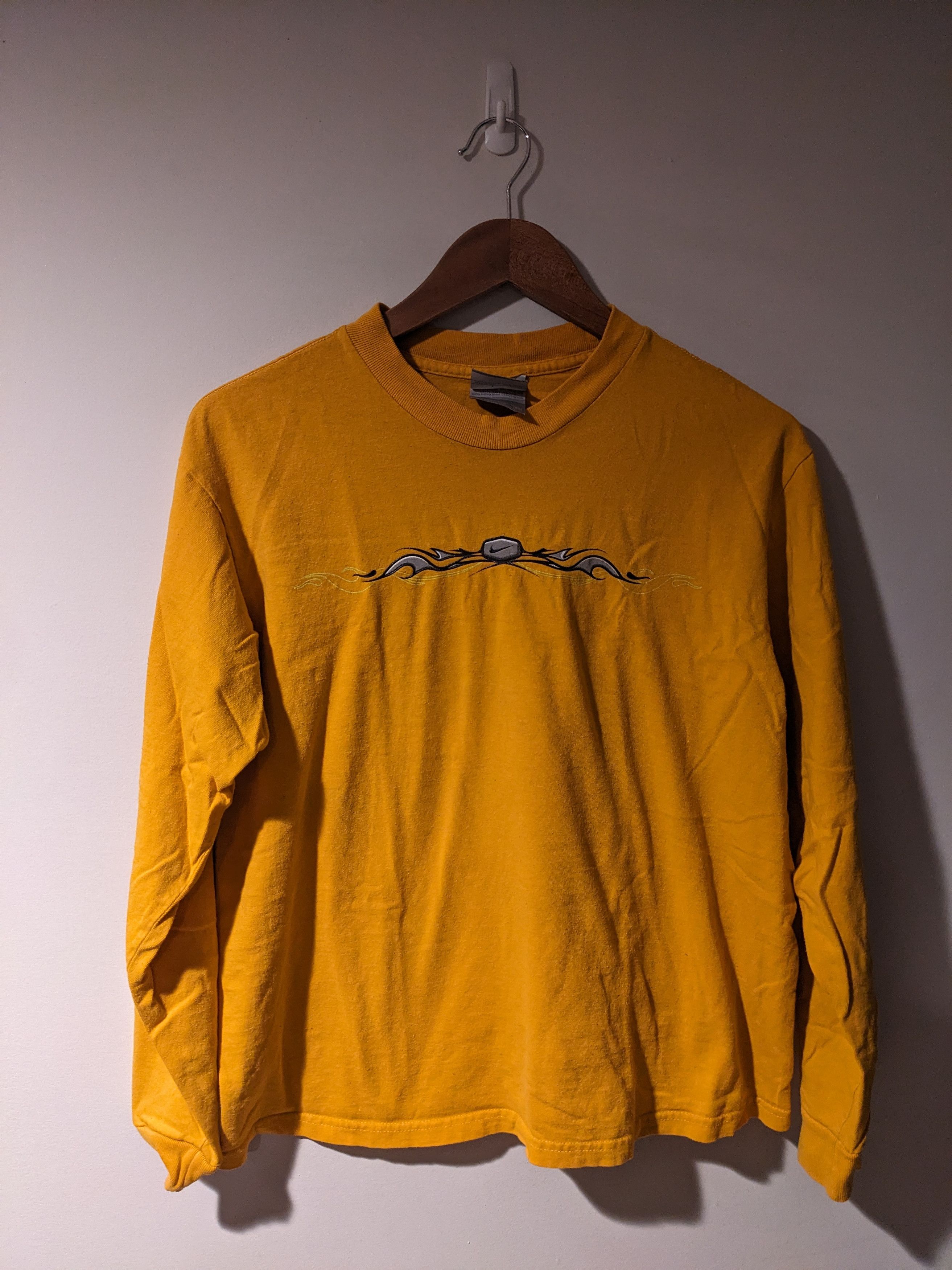 Nike × Vintage Vintage Y2K Nike Center Swoosh Youth X-Large Long Sleeve Size US XL / EU 56 / 4 - 1 Thumbnail