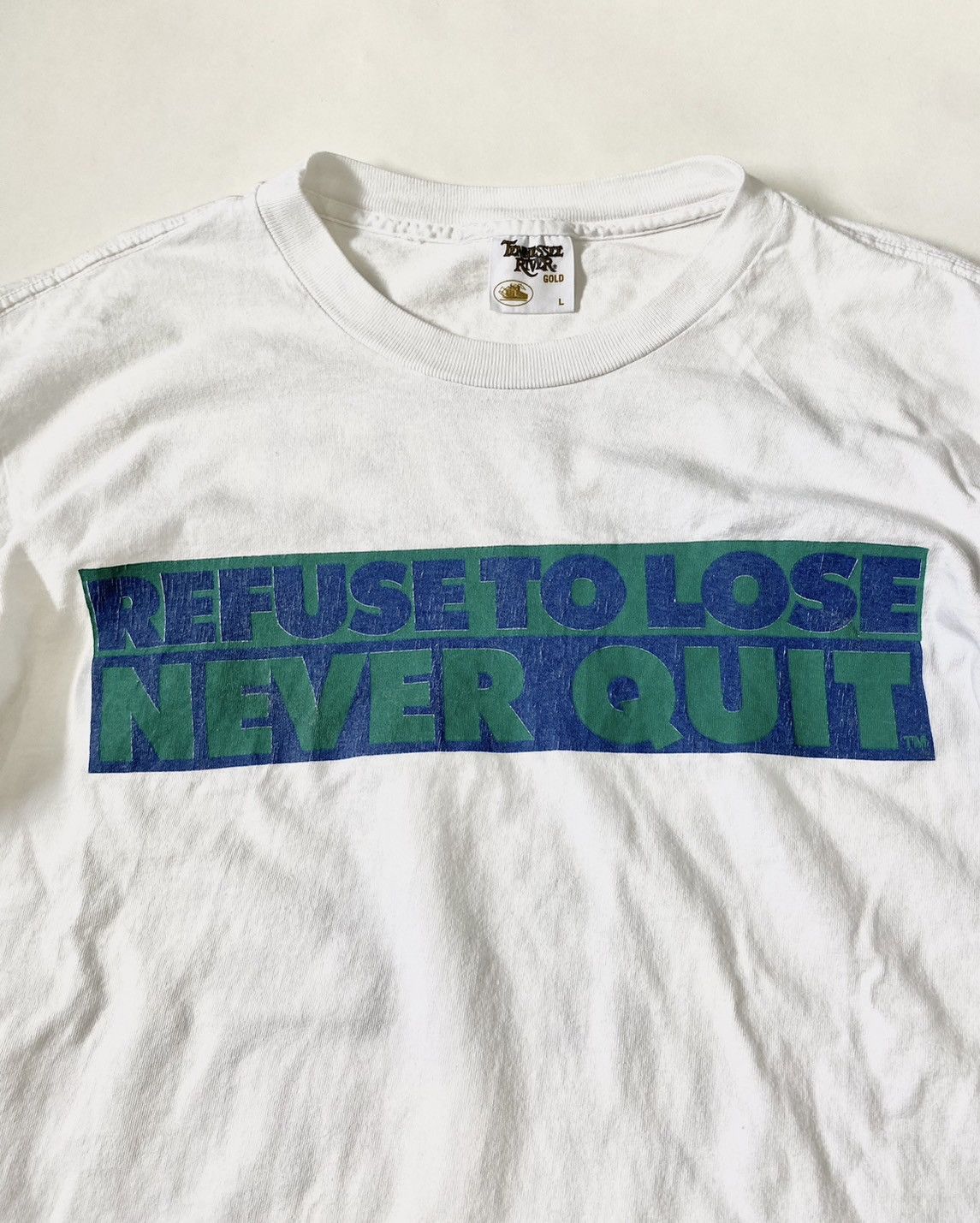 Japanese Brand × Vintage Vtg Slogan Tee Size US L / EU 52-54 / 3 - 2 Thumbnail