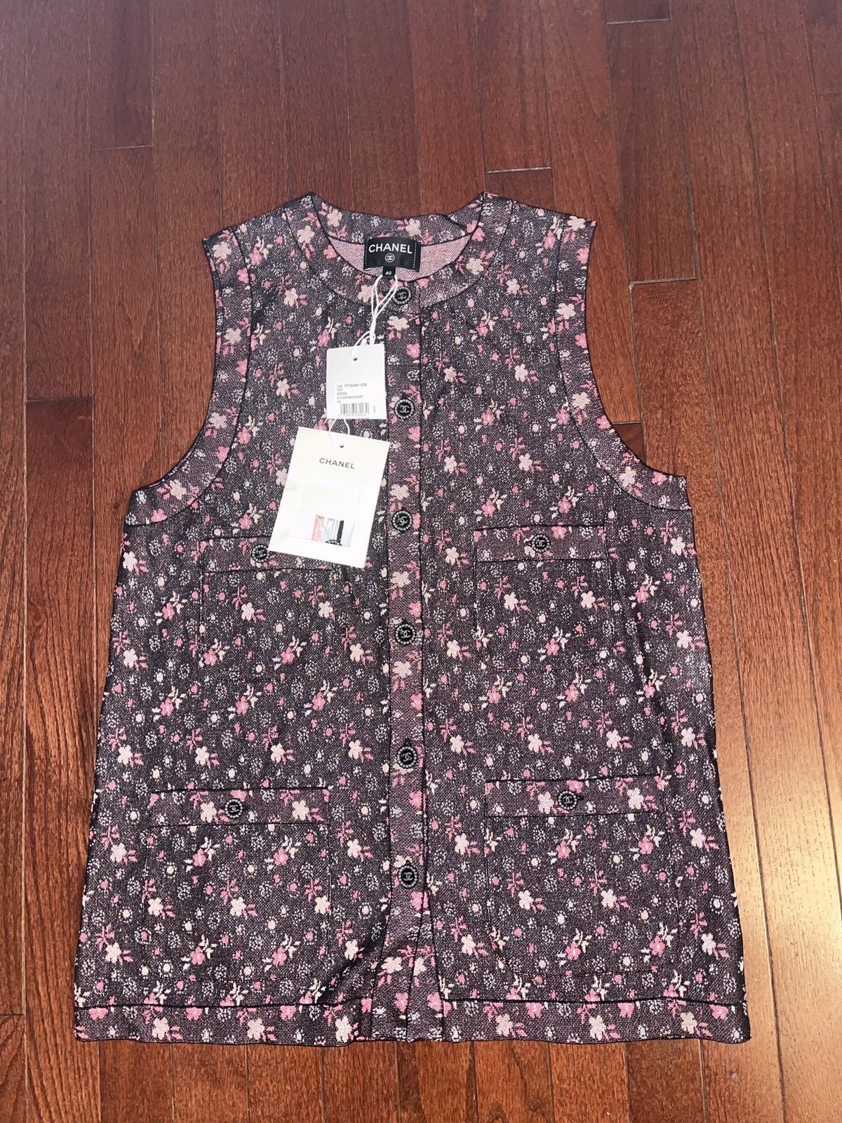 Chanel Chanel Floral Blluse Size S / US 4 / IT 40 - 1 Thumbnail