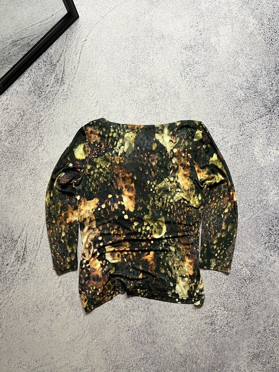 Designer × Escada Escada Black, Orange & Yellow Abstract Print Blouse Size 36 Size M / US 6-8 / IT 42-44 - 4 Thumbnail