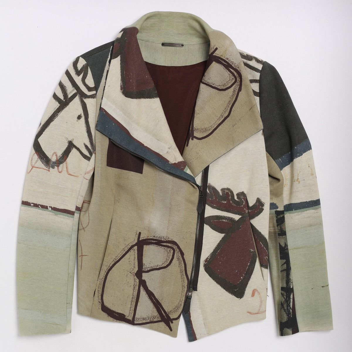 Annette Gortz Annette Gortz Biker Zip Jacket Printed Multicolor Cotton Size XS / US 0-2 / IT 36-38 - 1 Thumbnail