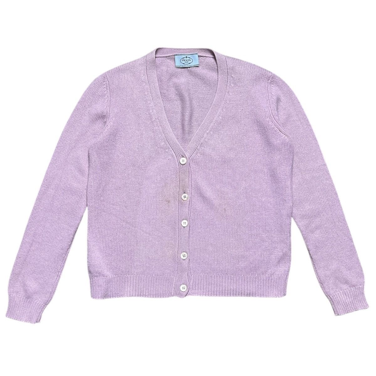 Prada vintage purple prada cashmere cardigan Size S / US 4 / IT 40 - 1 Thumbnail