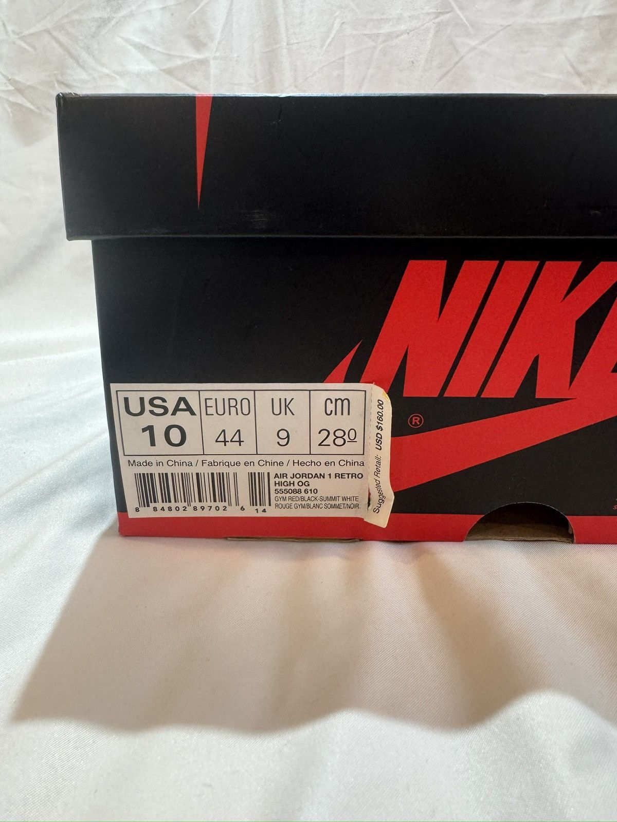 Jordan Brand Jordan 1 High Bred Toe 2018 Size US 10 / EU 43 - 12 Thumbnail