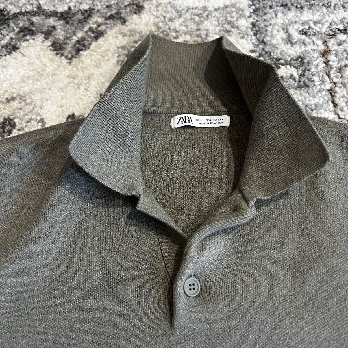 Zara Zara Shirt Mens Large Brown Knit Size US L / EU 52-54 / 3 - 3 Thumbnail