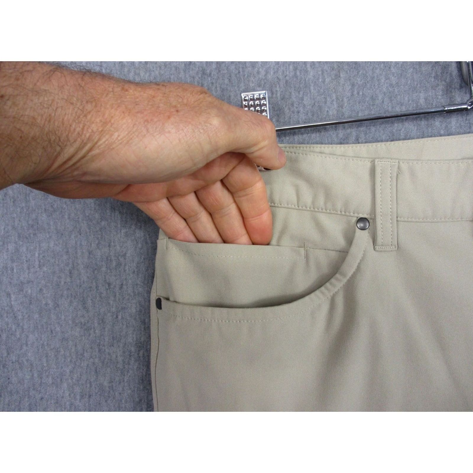 Lululemon Lululemon Mens Slim Chino Pants 32x30 Beige 5 Pocket Casual Jeans-Style With Zip Front Size US 32 / EU 48 - 3 Thumbnail
