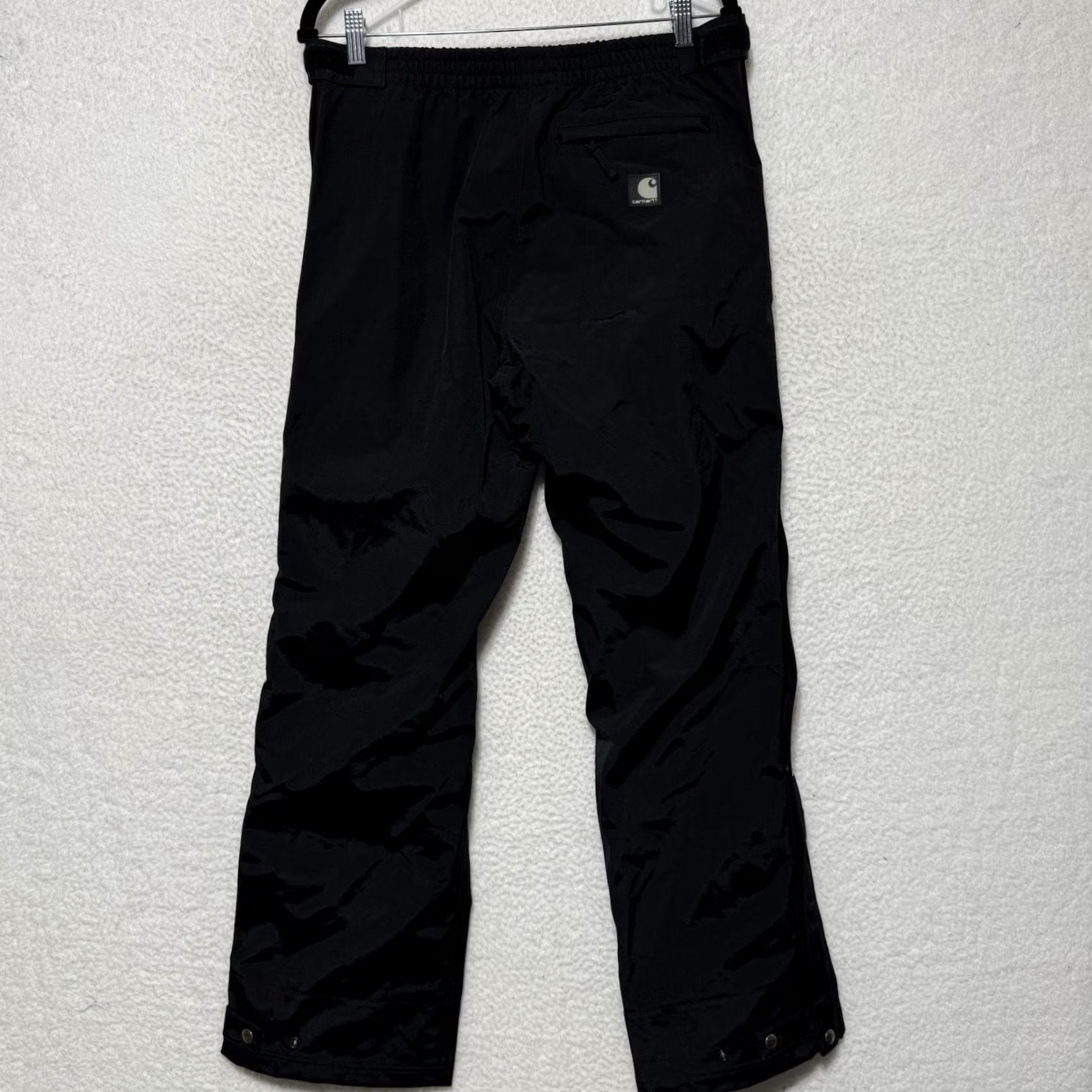 Carhartt Carhartt WB187 Workwear Womens Pants Waterproof Black 34x31 Double Knee Side Zip 34 Inseam High Rise 31" Breathable Nylon Canvas Size 32" / US 10 / IT 46 - 2 Thumbnail