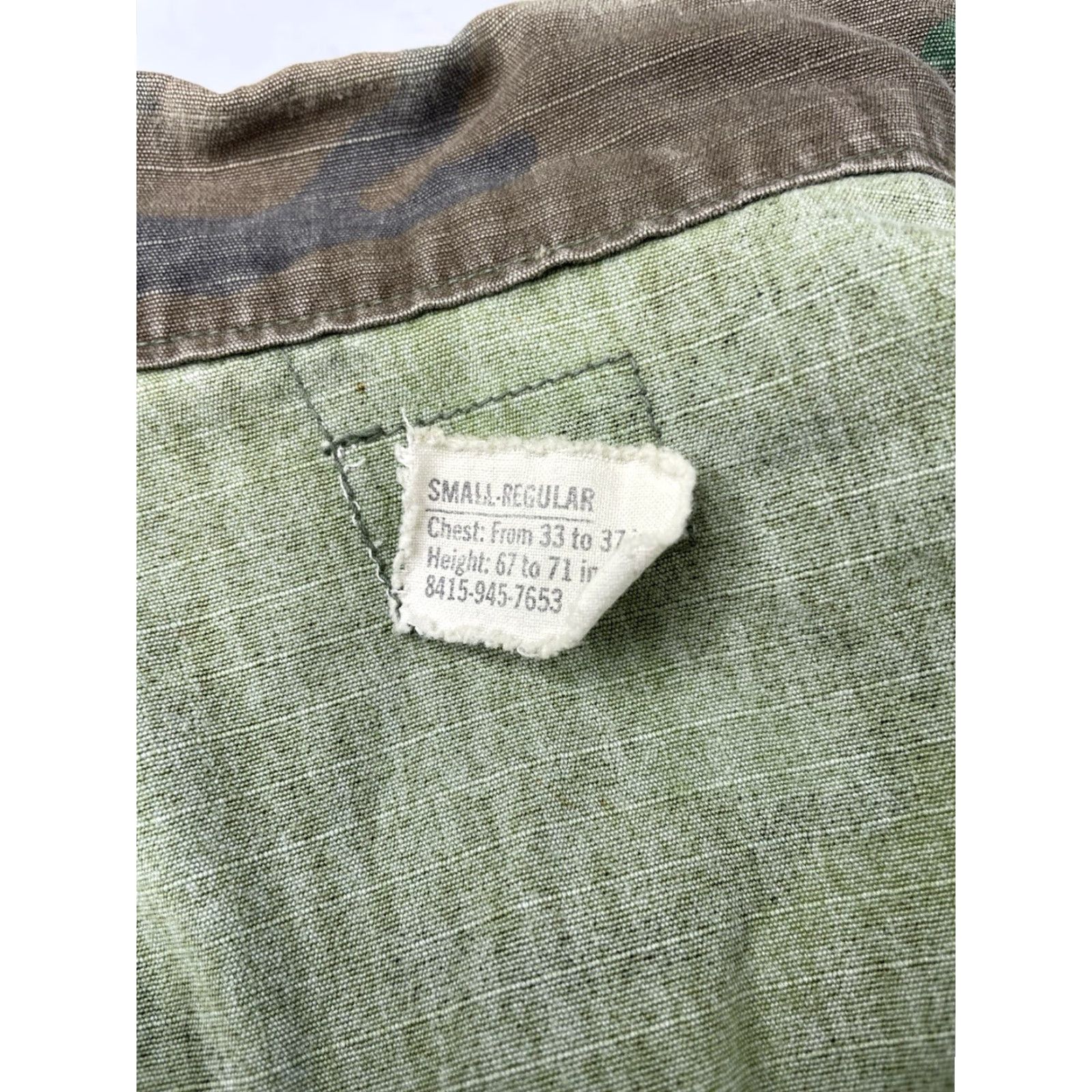Vintage VINTAGE Military Jacket Mens Small Slim Pockets Camouflage Poplin Rip Stop Wind-Resistant Slant Pockets Coat USA Army 1970s Size US S / EU 44-46 / 1 - 2 Thumbnail