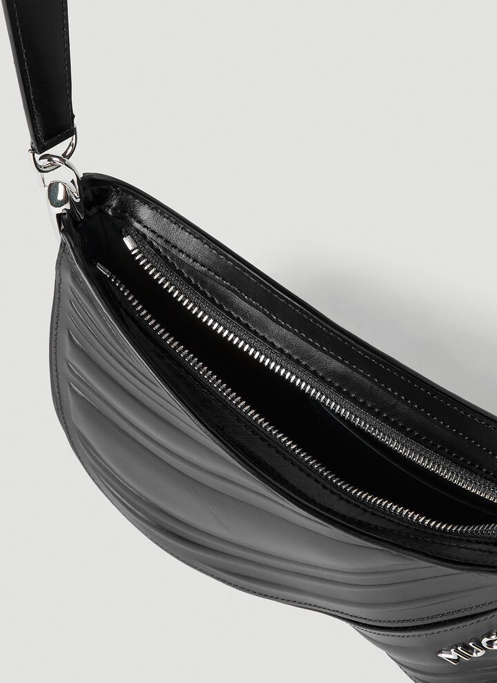 Mugler o1s22i1n1024 Size: OS / Small Spiral Curve 01 Bag in Black Size ONE SIZE - 5 Thumbnail