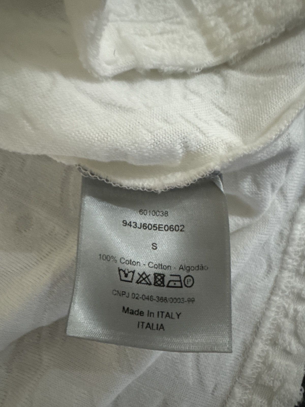 Dior White Dior Terry Cotton Jacquard T-shirt Size US S / EU 44-46 / 1 - 3 Thumbnail