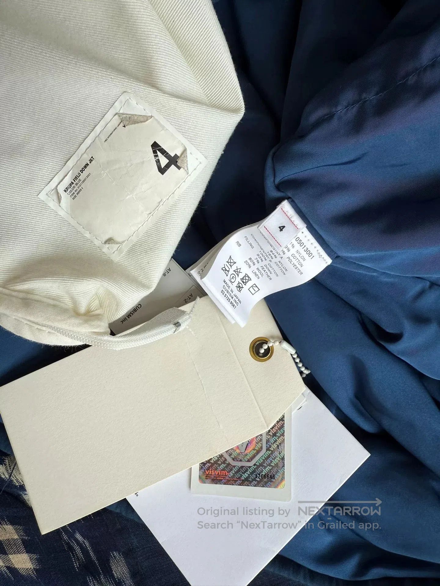 Visvim visvim krupa field down jacket in blue. Size US L / EU 52-54 / 3 - 9 Thumbnail