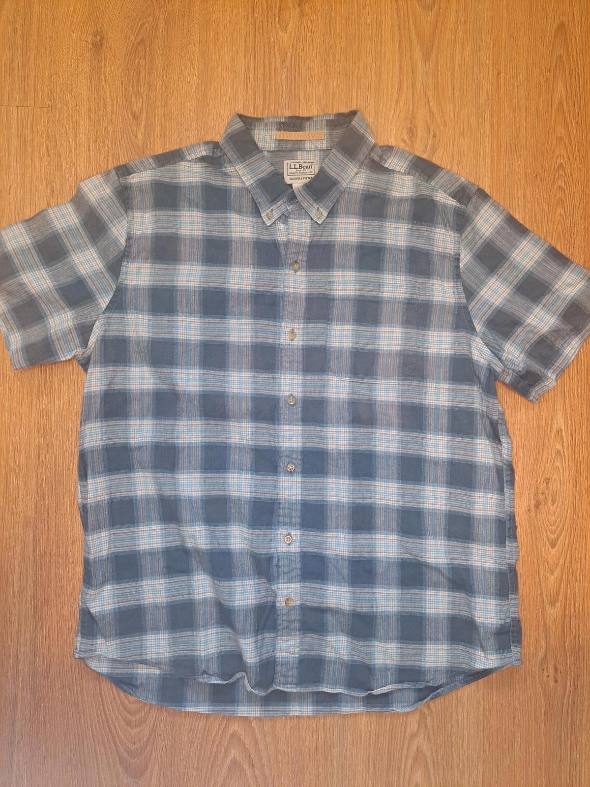 L.L. Bean LL Bean Flannel Button Up Shirt Mens Large Gray Plaid Hemp Size US L / EU 52-54 / 3 - 1 Thumbnail