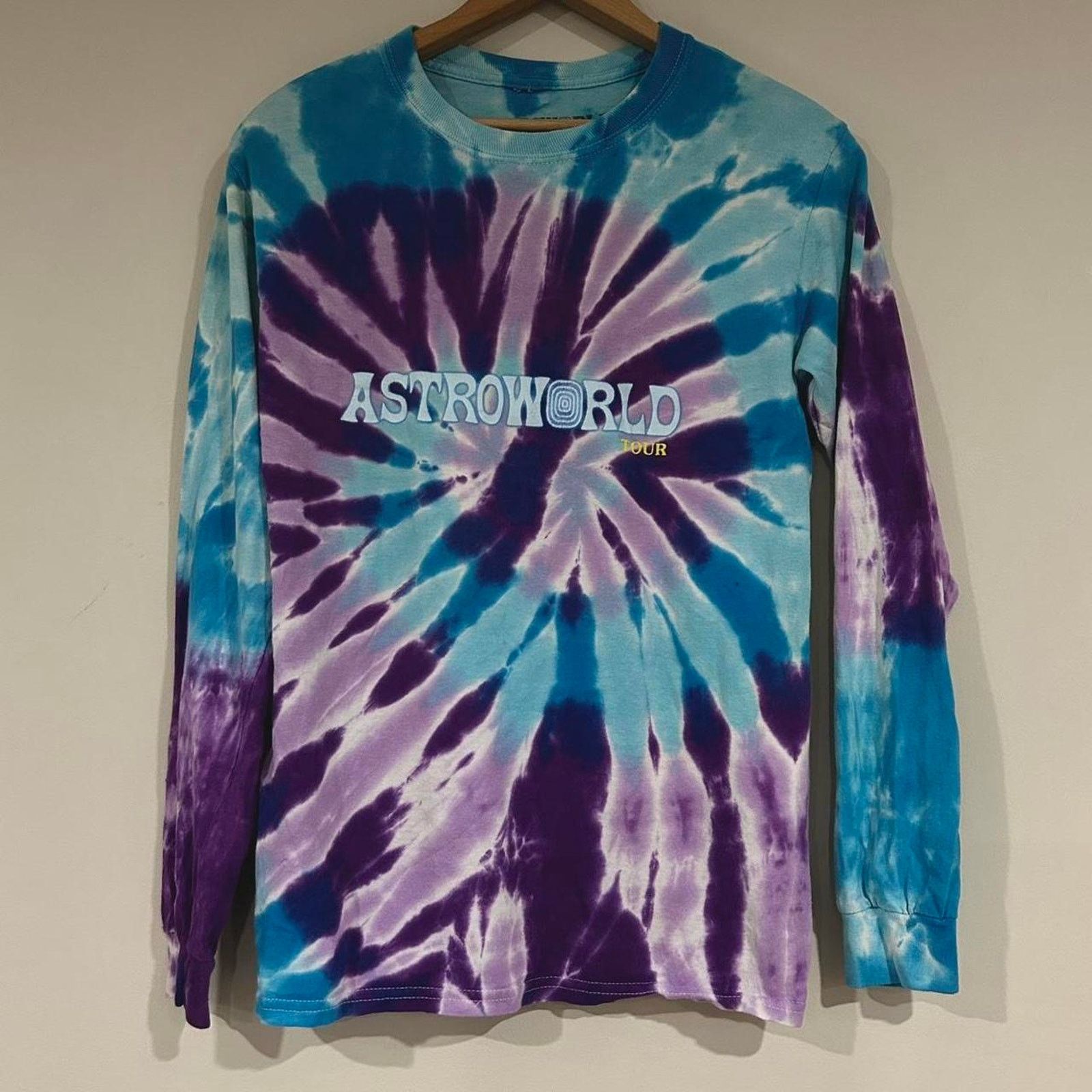 tie dye astroworld shirt long sleeve