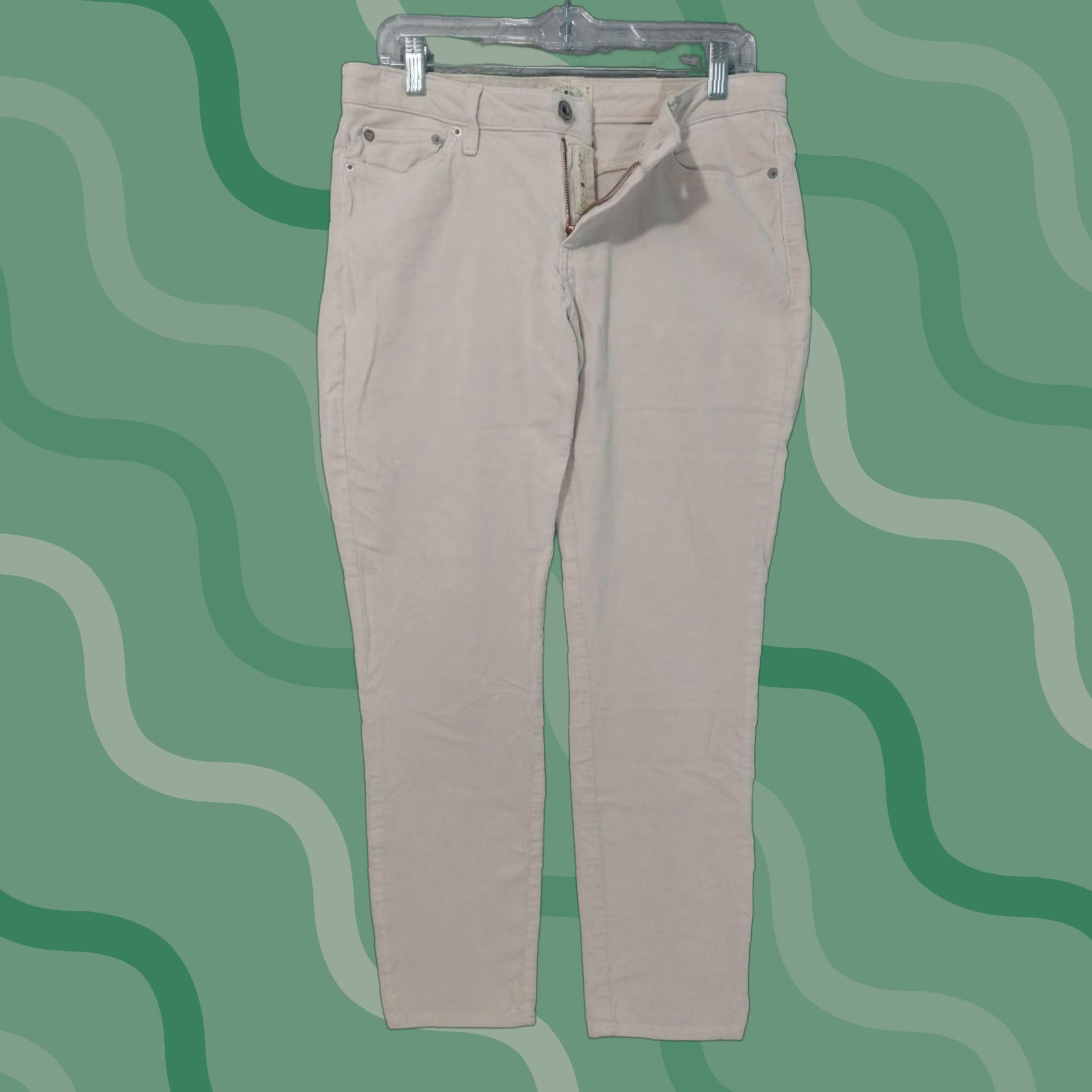 Lucky Brand Lucky Brand Pants Womens 8/29 Beige Corduroy Lolita Skinny Mid Rise Stretch Slim Fit Chino Casual Womens Size 30" / US 8 / IT 44 - 1 Thumbnail