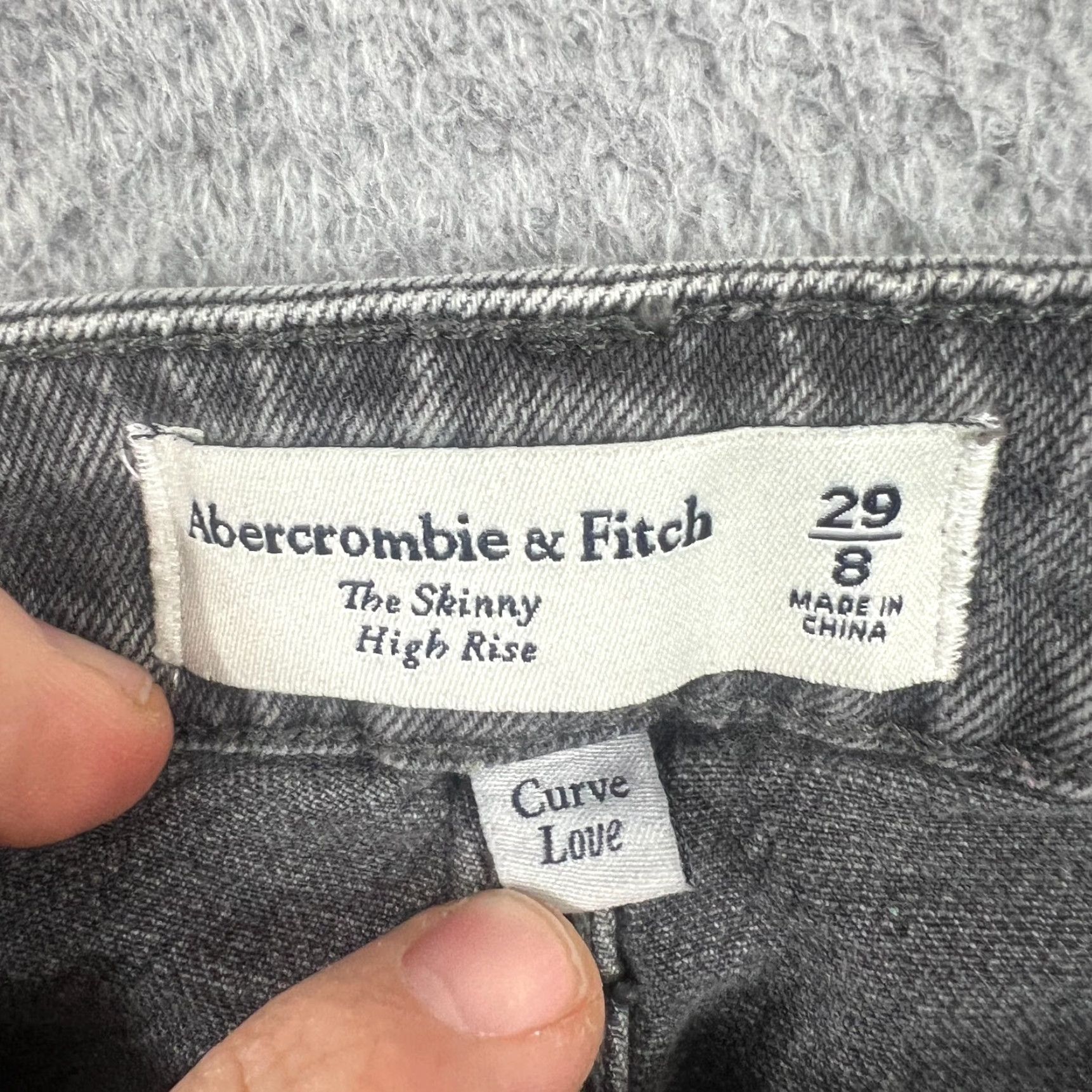 Abercrombie & Fitch Abercrombie & Fitch Jeans Slim The Skinny High Rise Womens Size 29/8 Black Denim 5-Pocket Design Jeans Size 29" - 7 Thumbnail