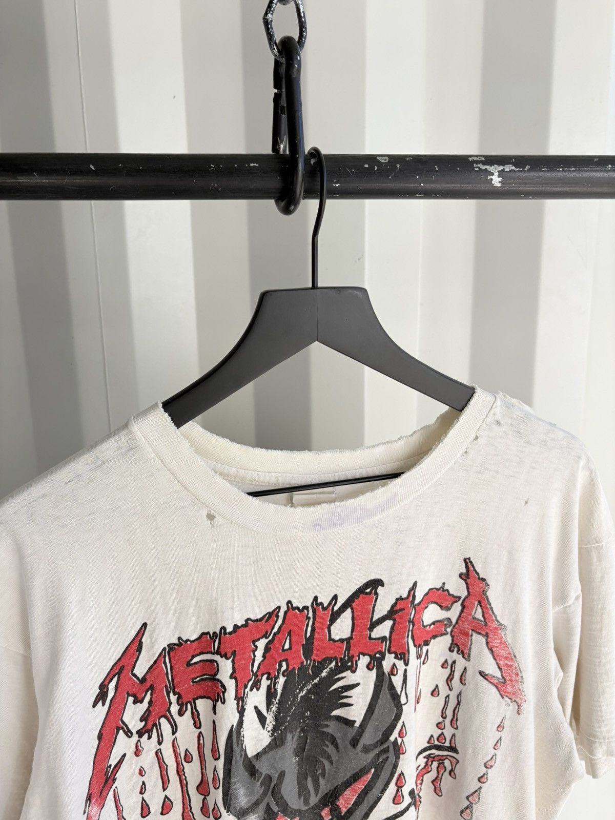 Band Tees Metallica Thrashed Faded Distressed Shirt GRUNGE thin Band Size US L / EU 52-54 / 3 - 6 Thumbnail